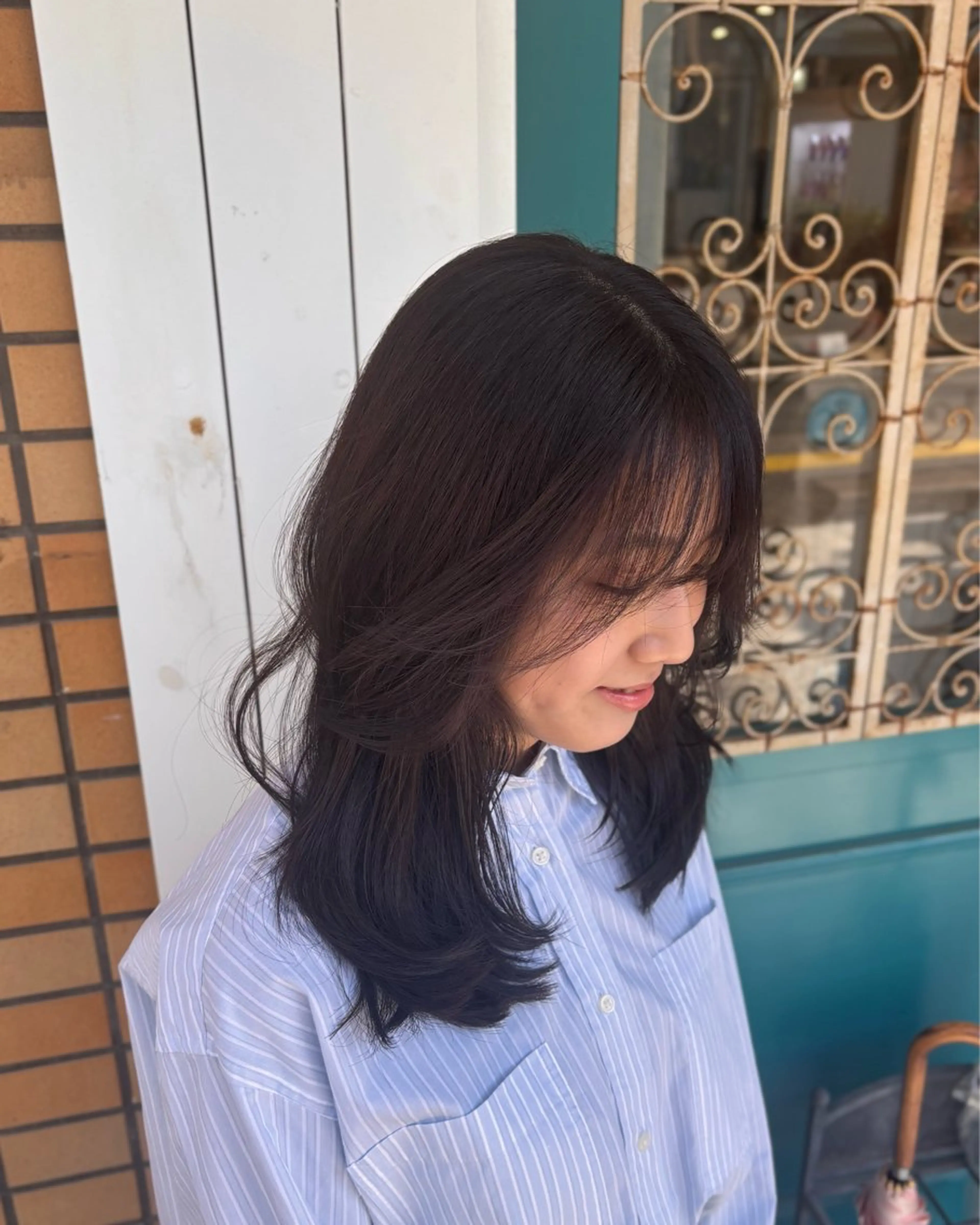 セミロング カラー カット ヘアカラー 🌱なゆみ🌱透明感 /ナチュラル/高宮のヘアスタイル