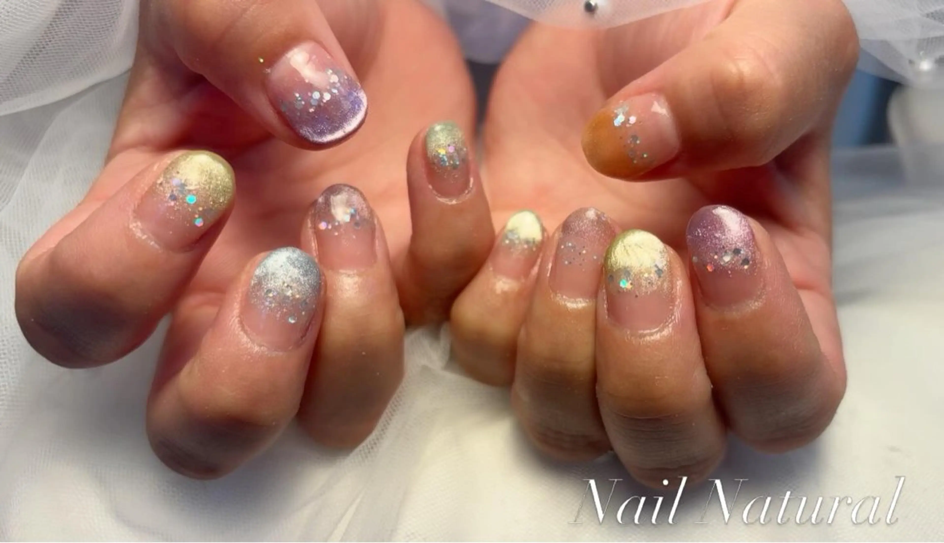 ネイル マグネットネイル 持ち込み 春ネイル ハンドネイル Nail salon Natulalのネイルデザイン