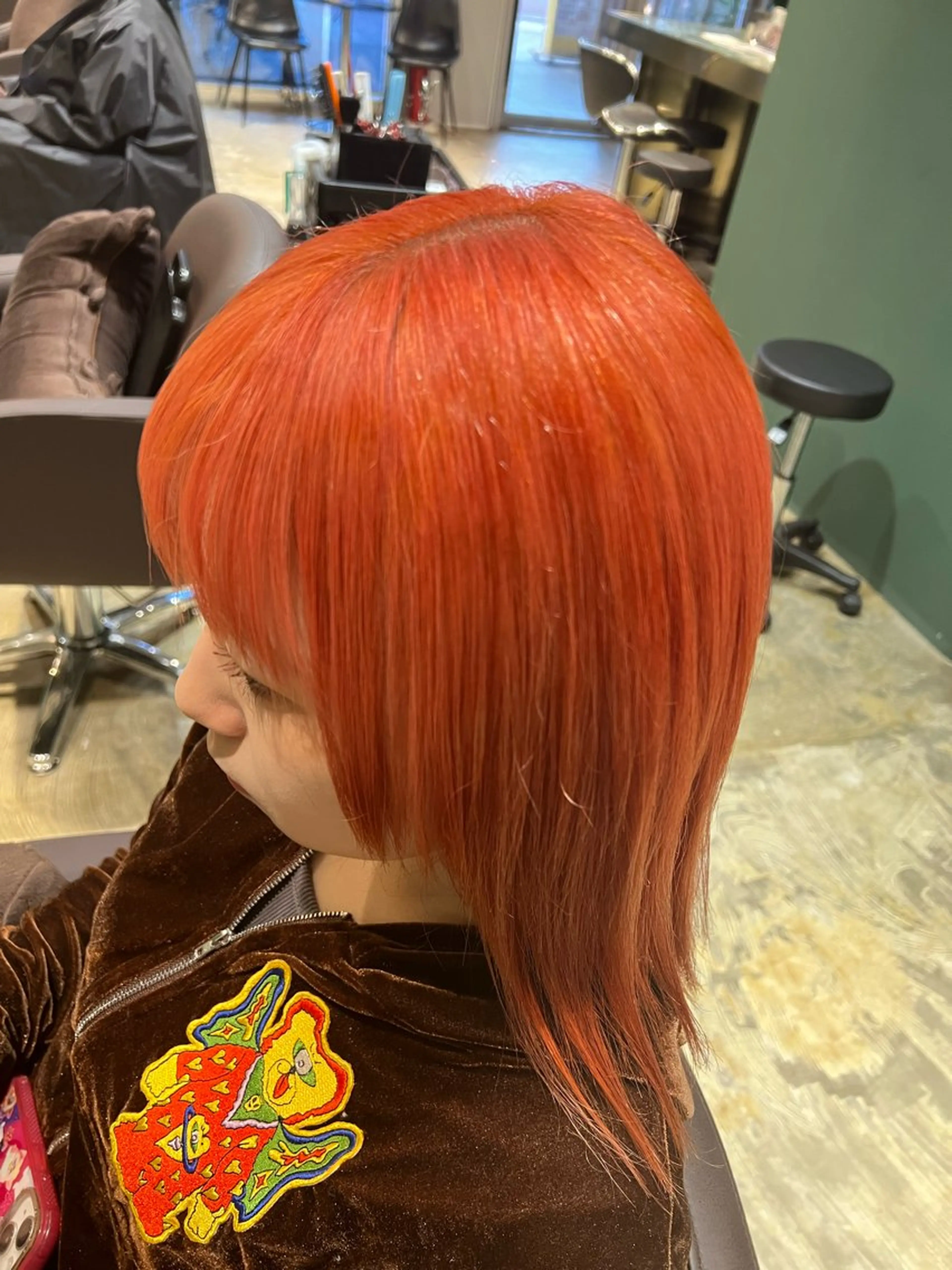 ミディアム カラー オレンジ ヘアカラー トリートメント ヘッドスパ カラースペシャリスト しょう🧑🏼‍🎨のヘアスタイル