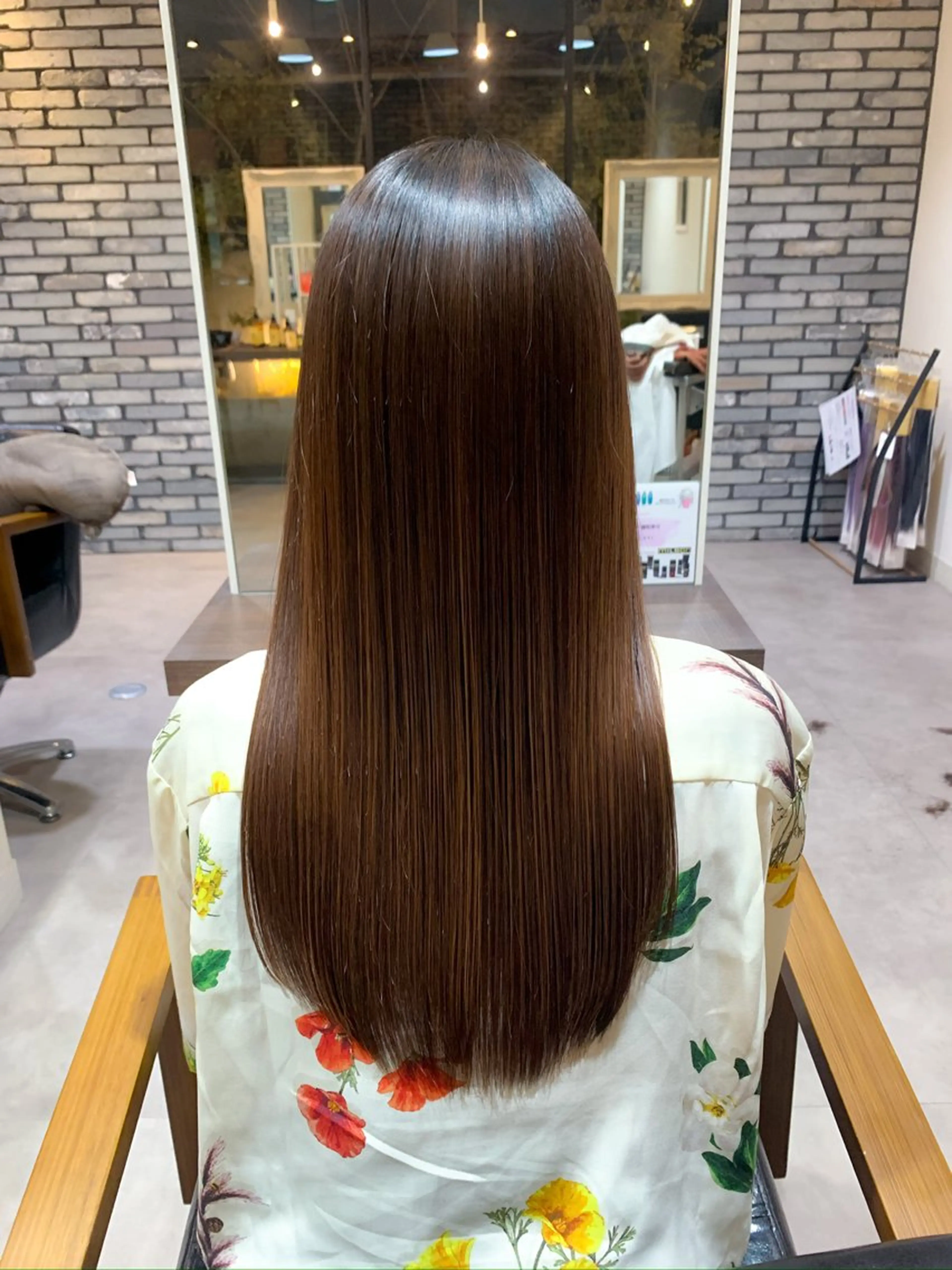 ロング ハイライト 髪質改善 韓国風ヘア 縮毛矯正 トリートメント カット トリートメント Uni.所属・地毛風ストレート/ 髪質改善/榎本流行のヘアスタイル