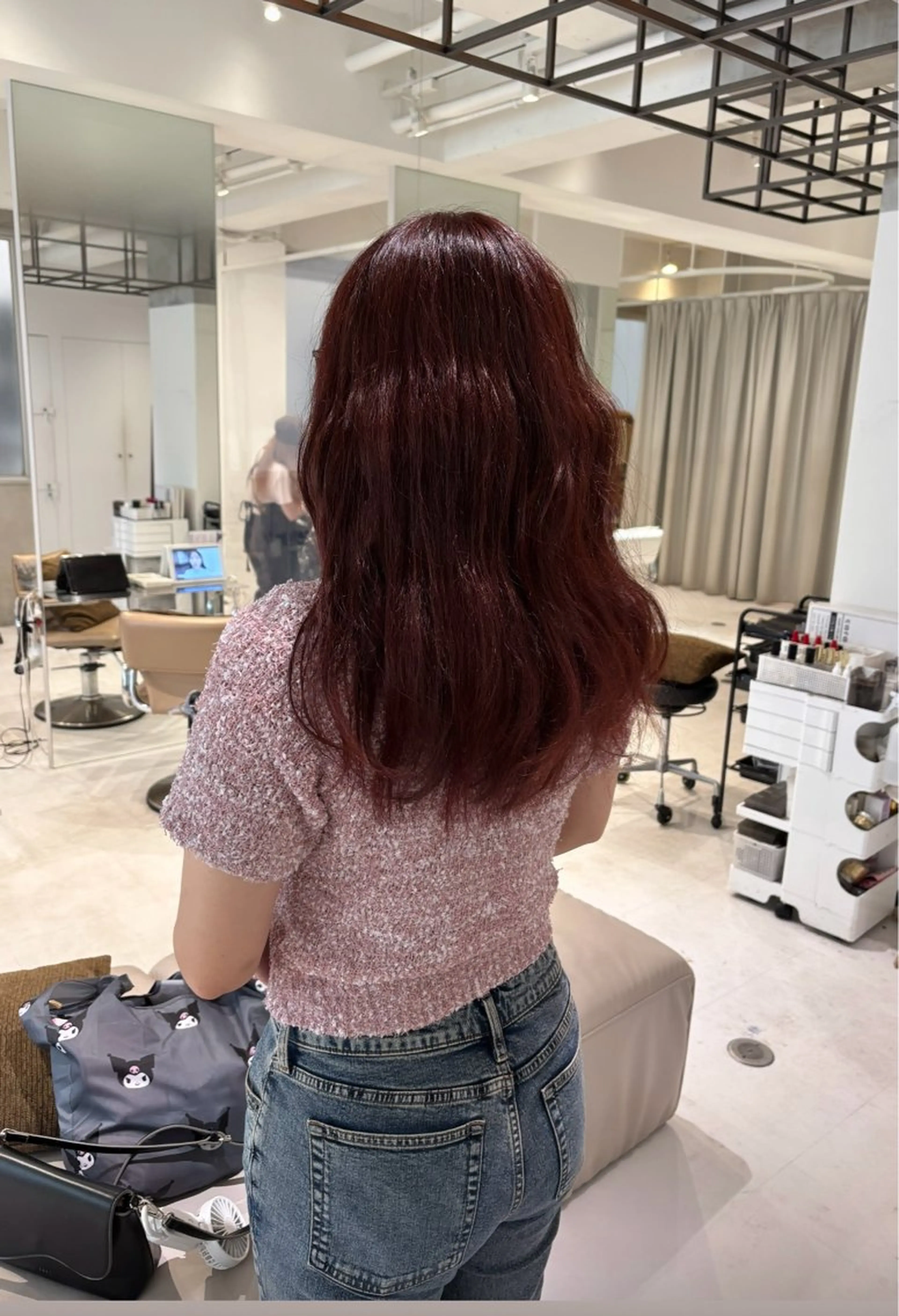 ロング カラー ブリーチ ブリーチなしカラー ピンクカラー ローズカラー ヘアカラー 透明感カラーと映画 美容師/yujiのヘアスタイル