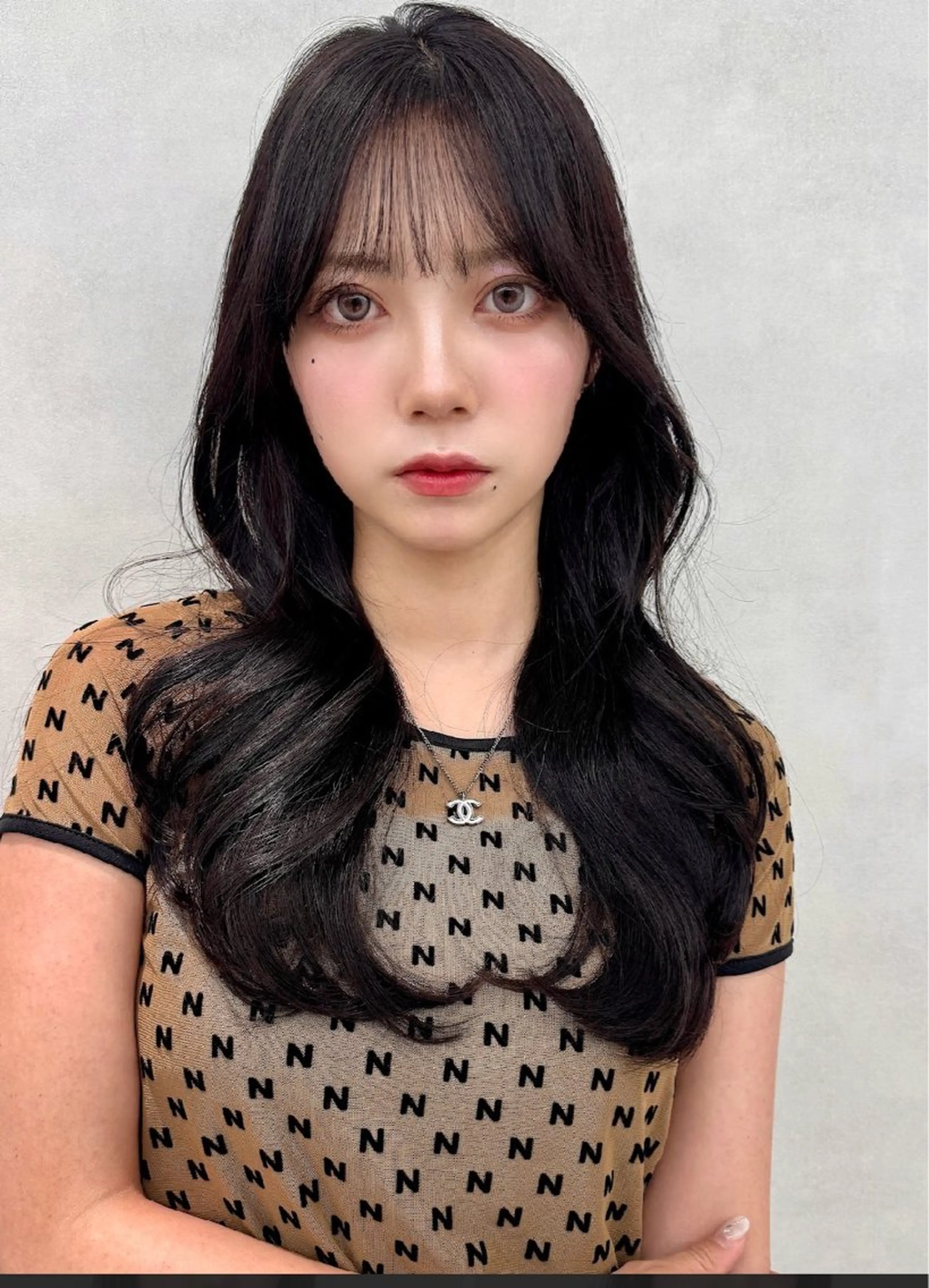 ロング カット ヘアカラー 暖色/くびれヘア/ Misakiのヘアスタイル