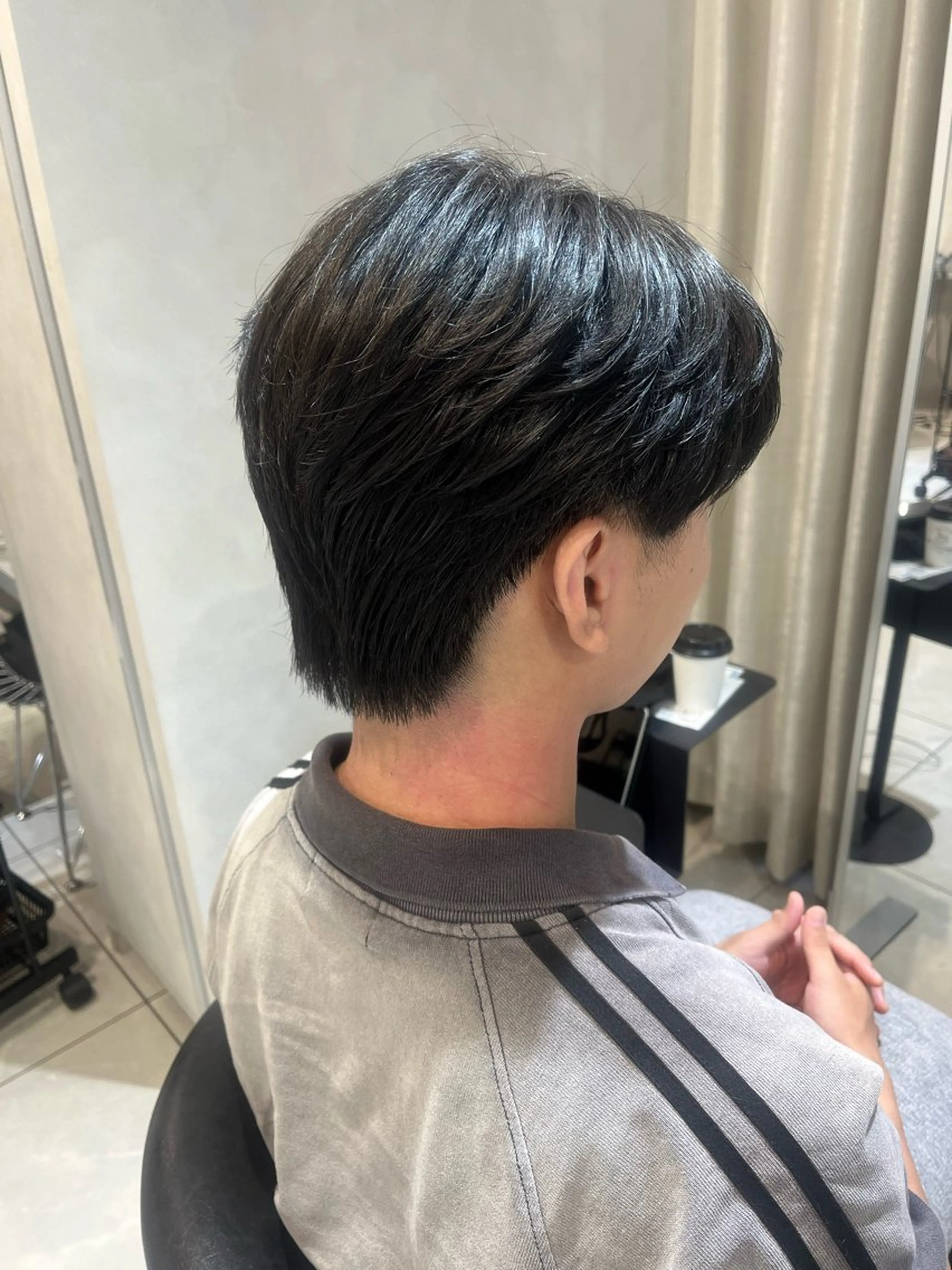 パーマ メンズ カット パーマ メンズセンターパート 池袋/wakanaのヘアスタイル