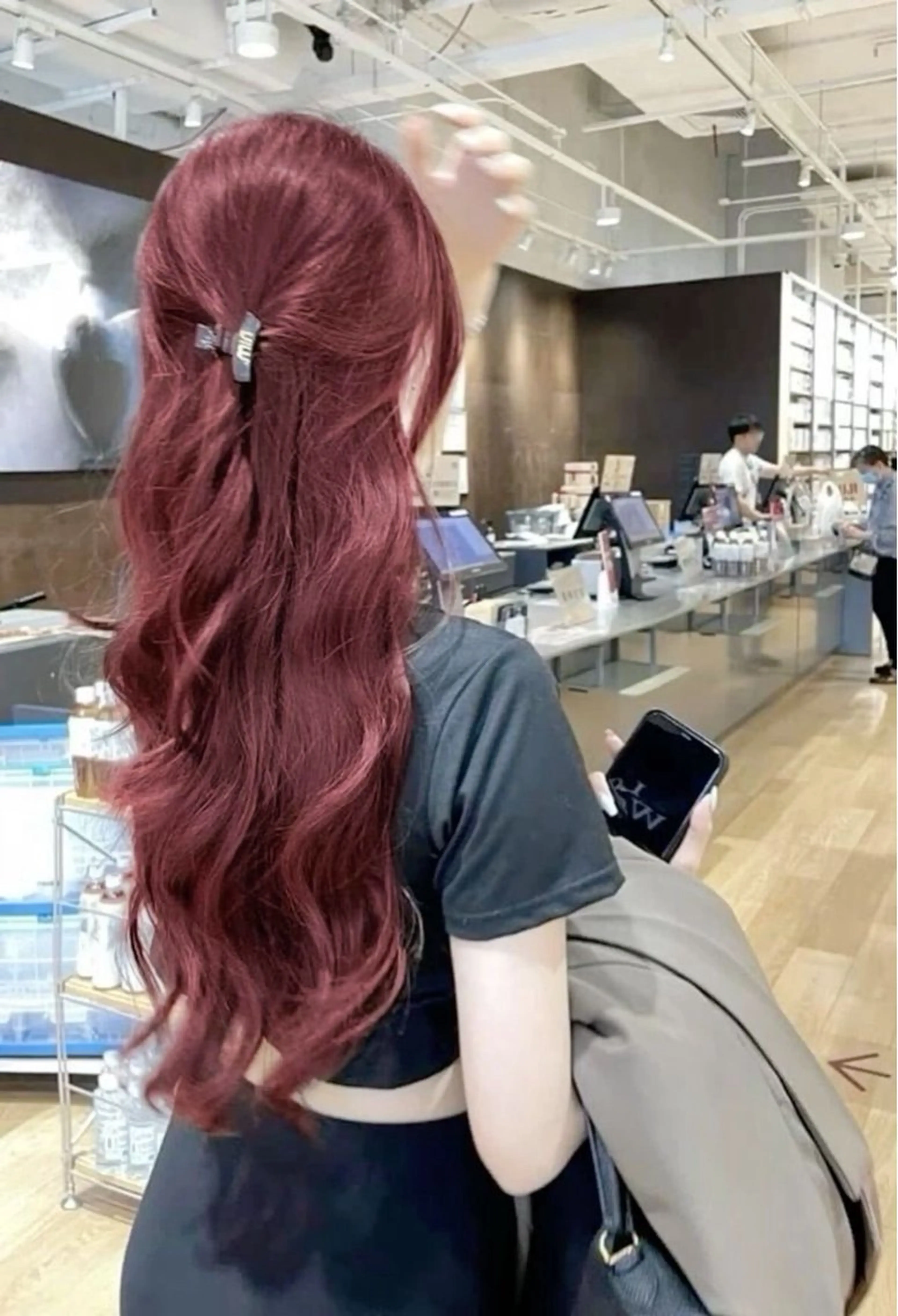 ロング ヘアカラー トリートメント ヘアセット NANA🥀韓国ヘア /レイヤー/暖色🥀のヘアスタイル