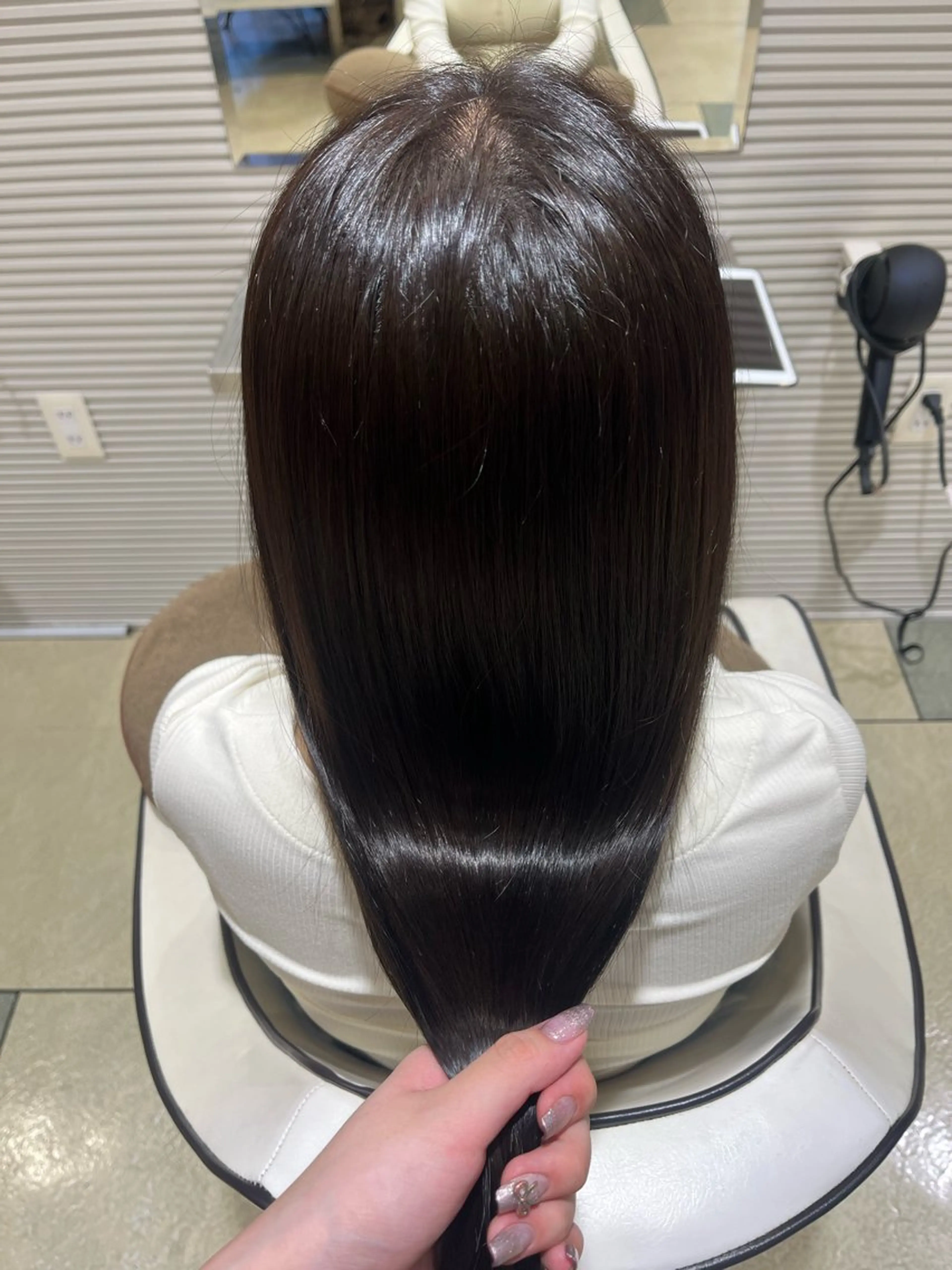 ロング カラー カット トリートメント ベージュカラー⌇﻿ くびれヘア.𐙚心音のヘアスタイル