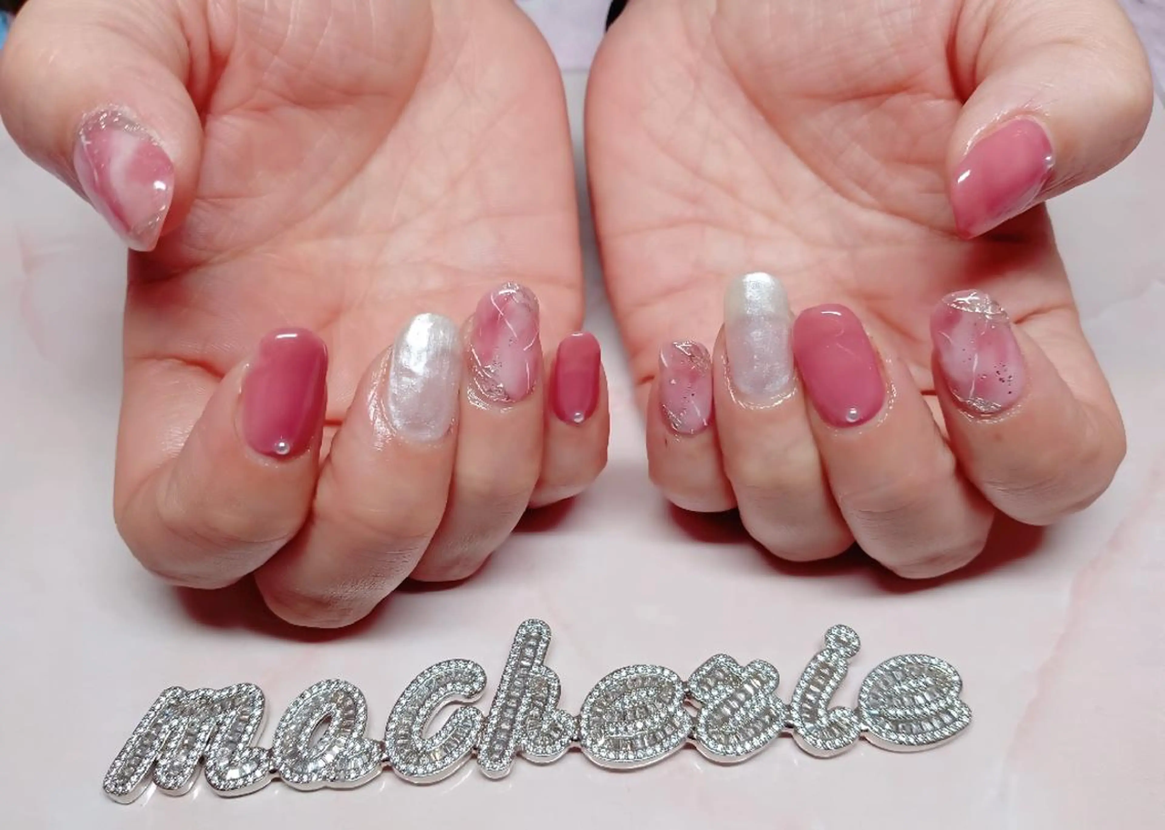 ネイル ピンク ハンドネイル Nail Salon macherieのネイルデザイン