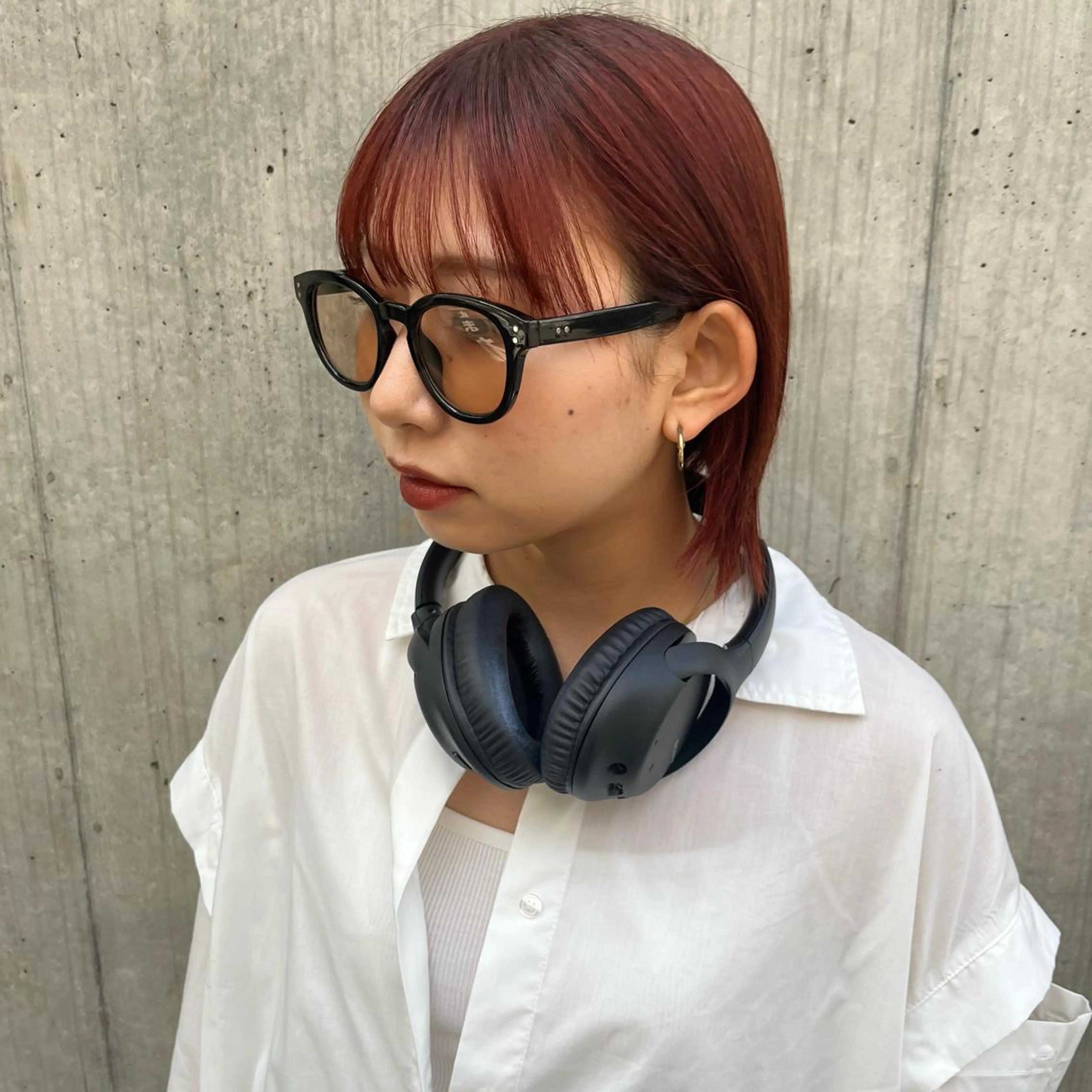 ミディアム カラー ナミ🩶暗髪/暖色 ❤️/透明感/縮毛のヘアスタイル