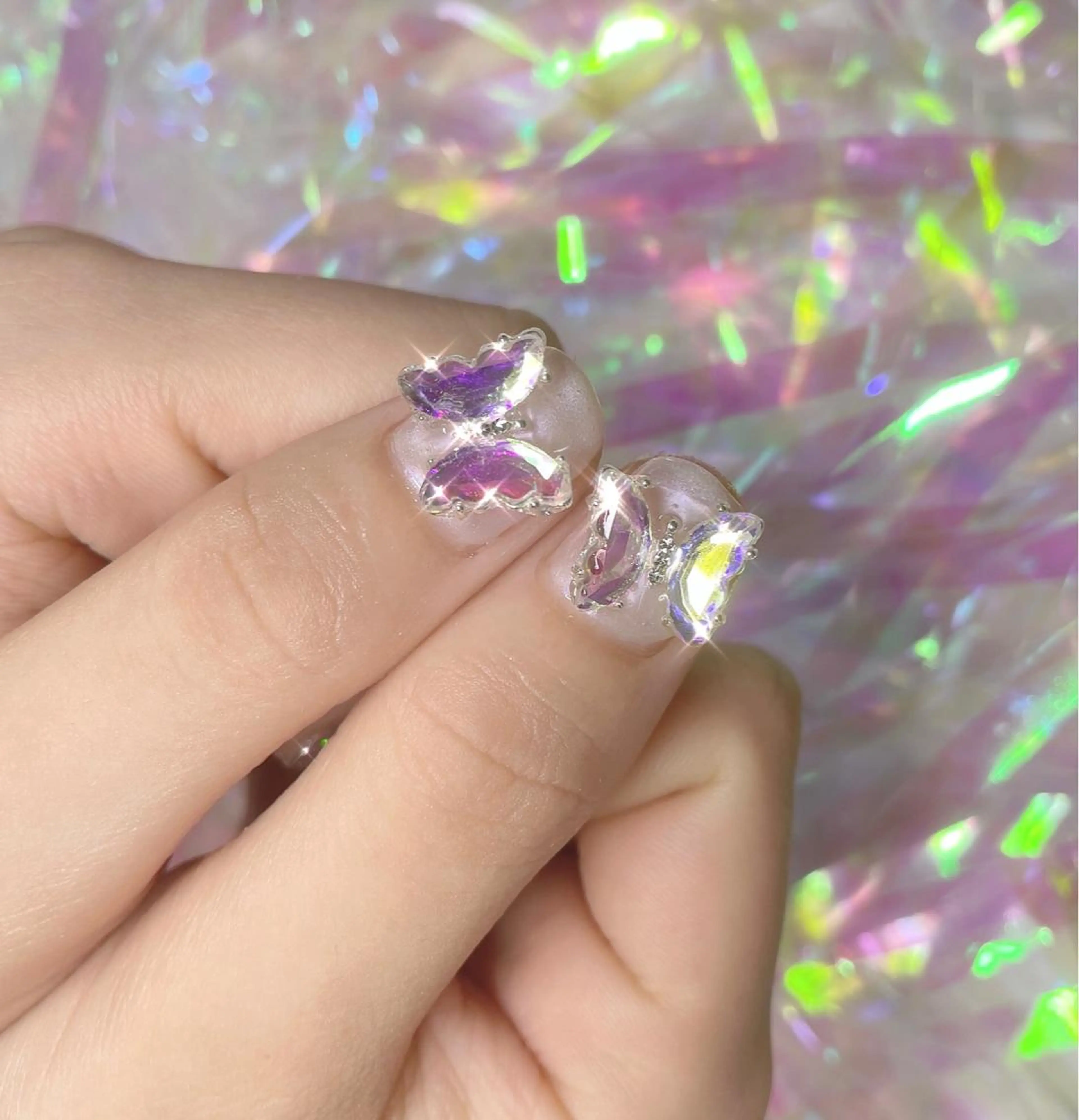 ネイル 23時まで❤︎韓国、 ワンホンネイルのネイルデザイン