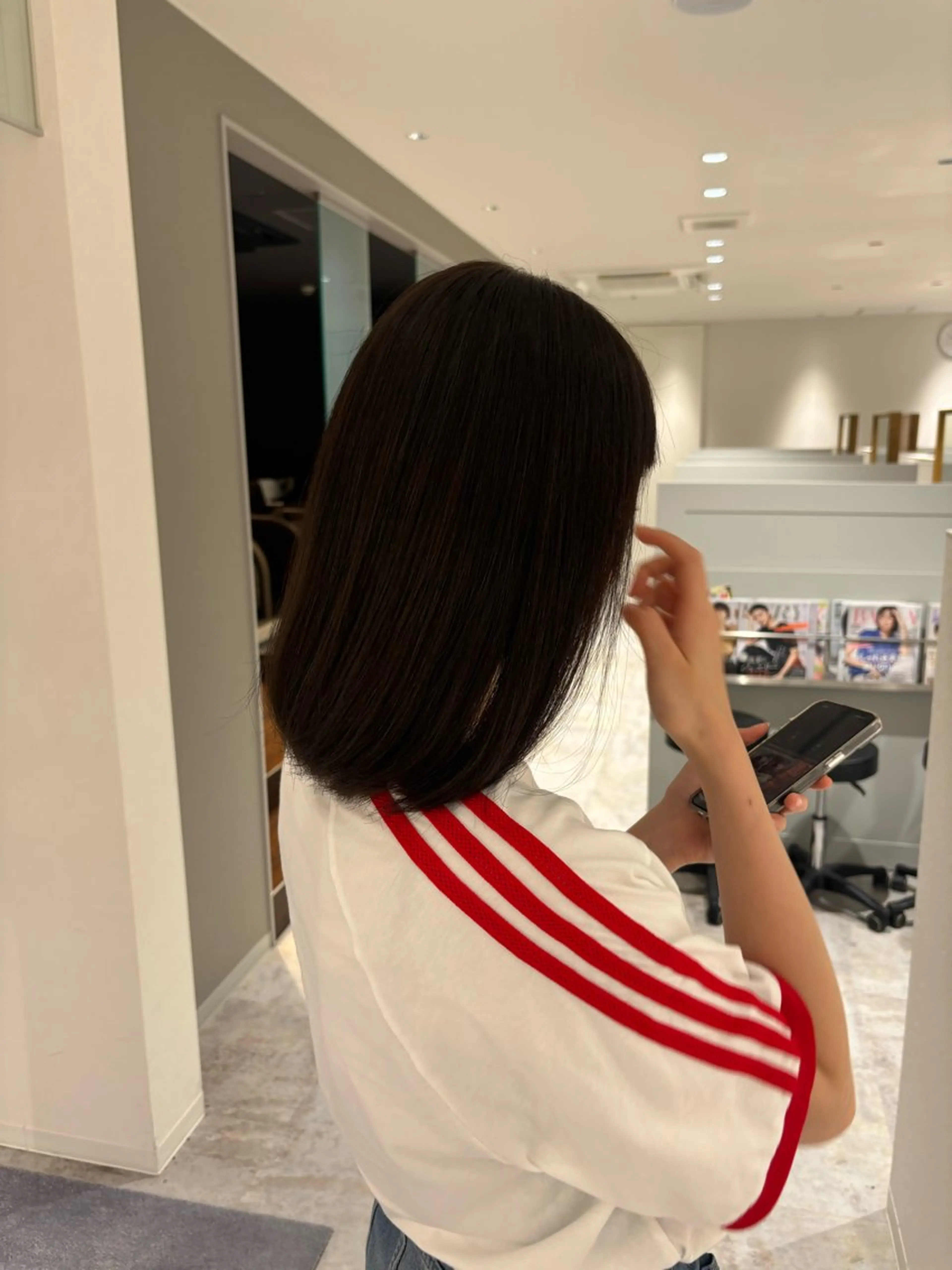 ミディアム カラー ブラウンカラー ヘアカラー bellus所属・田名部 愛乙のヘアスタイル