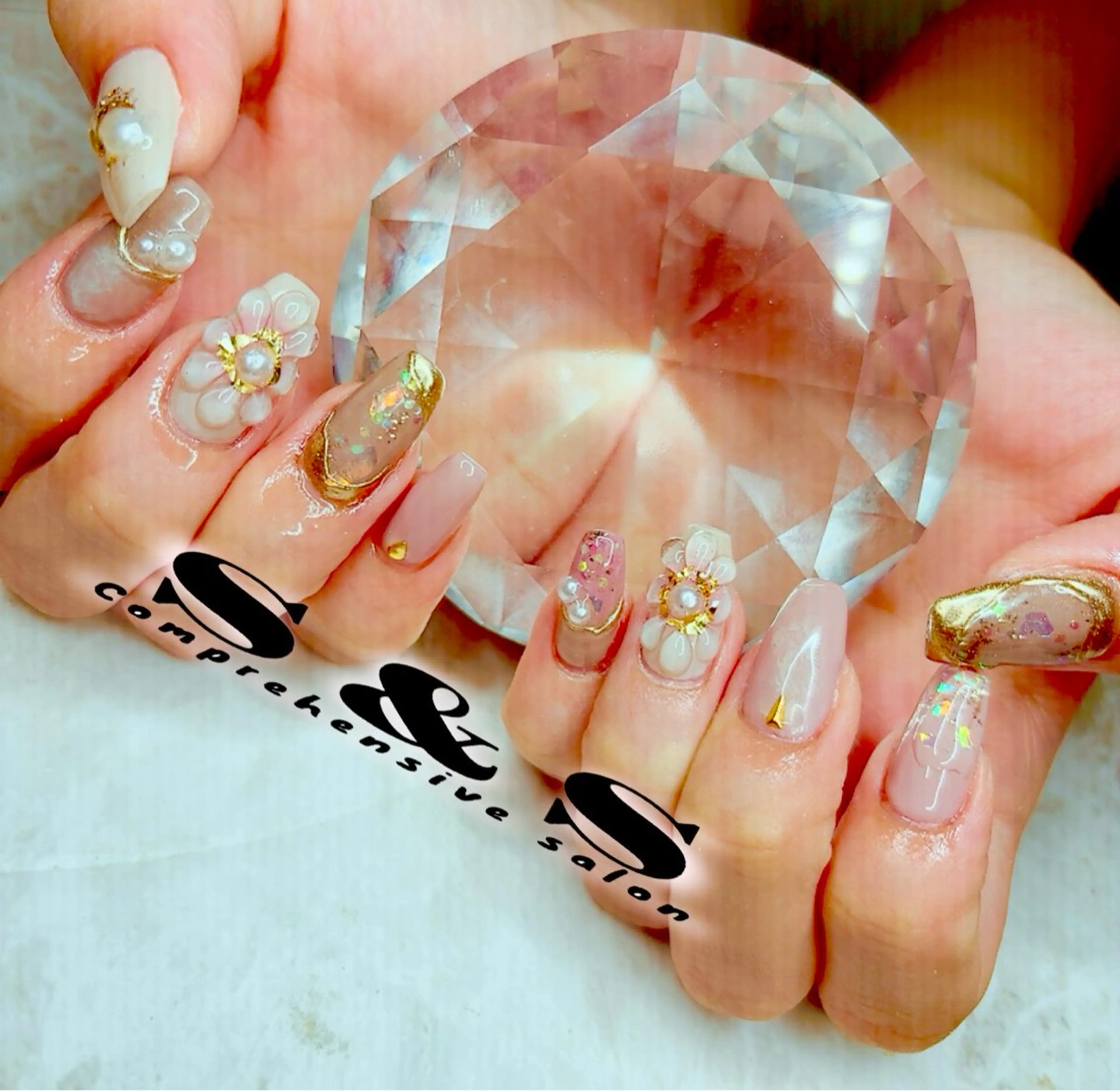 ネイル 長さ出し フラワーネイル メンズネイル 持ち込み S&S 村田小百合のネイルデザイン