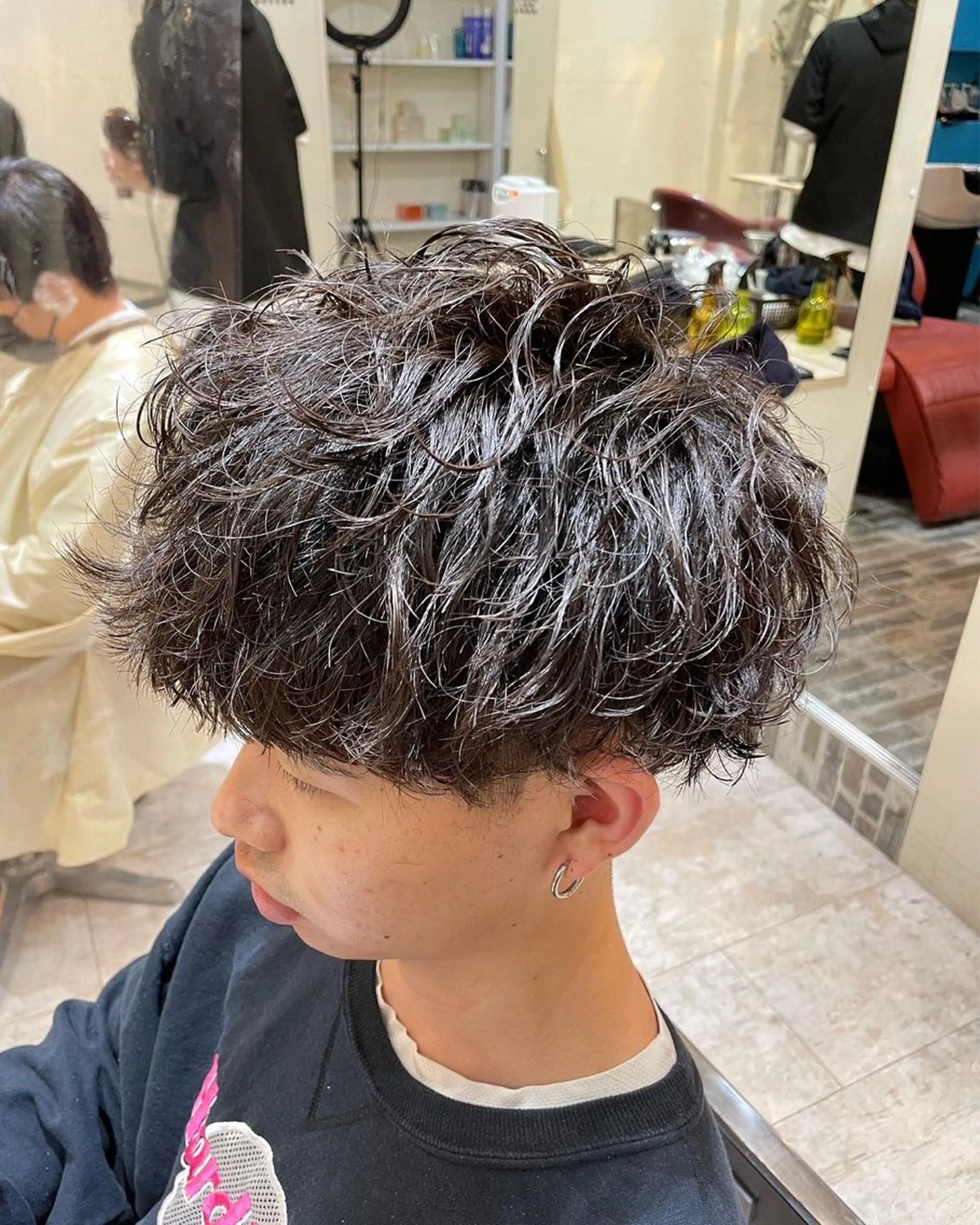 ショート パーマ メンズ カット パーマ メンズパーマ特化🏆 宮崎健人✨️のヘアスタイル