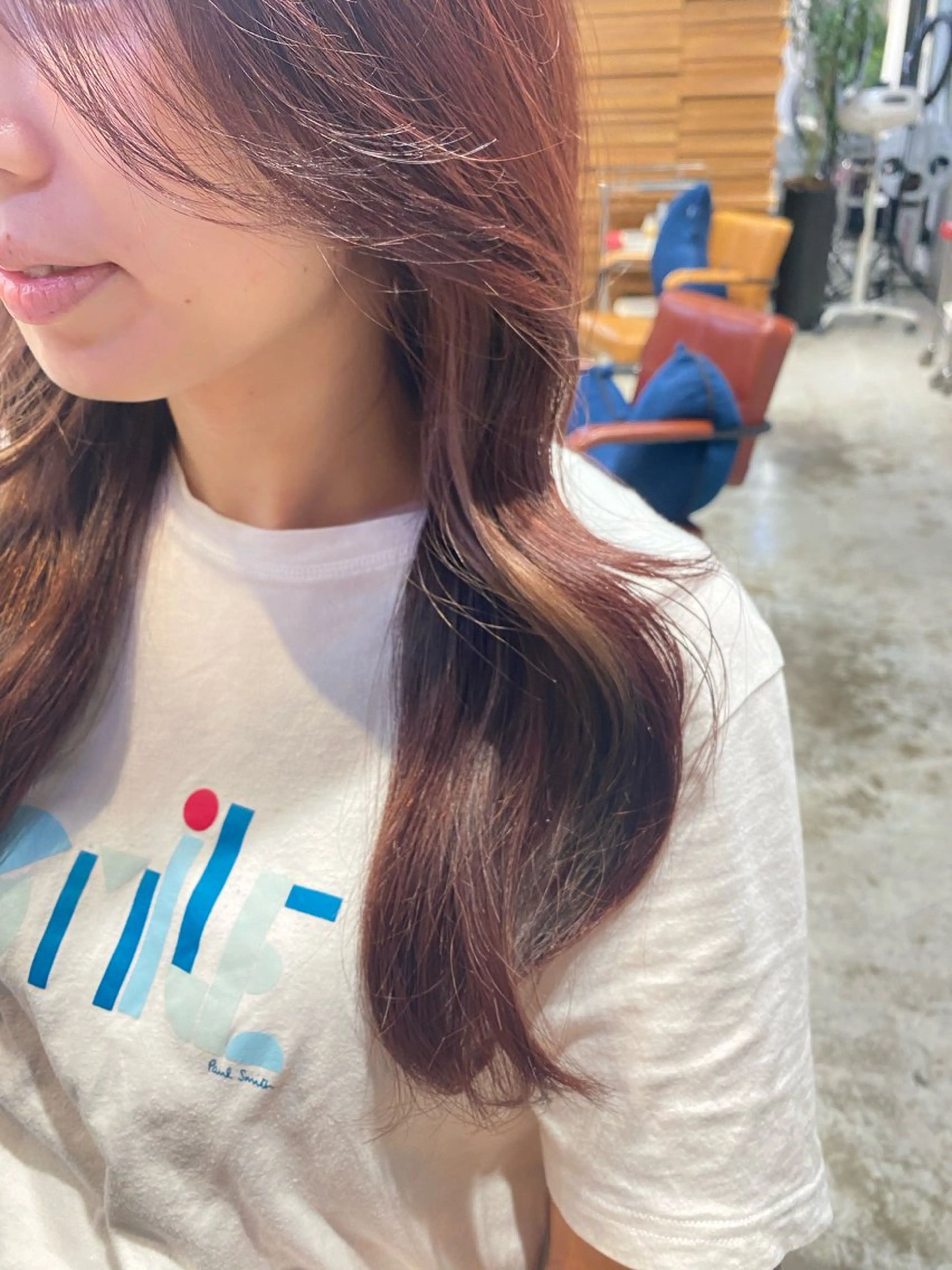 カラー ベージュカラー インナーカラー レッドカラー 奥田 伊織/カット無料のヘアスタイル