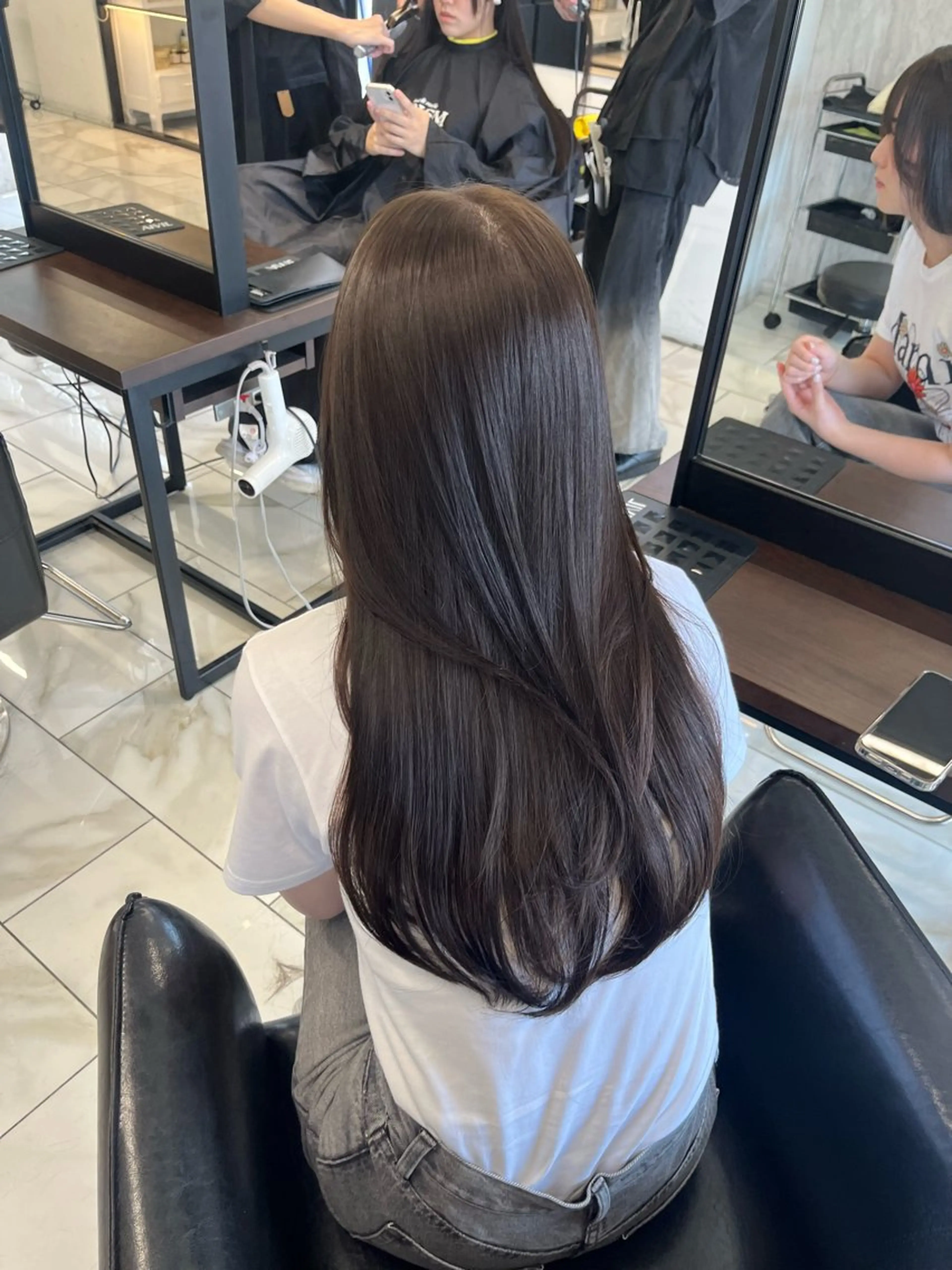 ロング カラー カット ヘアカラー トリートメント 🫧ナオ🫧 /韓国 ヘア/ マンツーマンのヘアスタイル