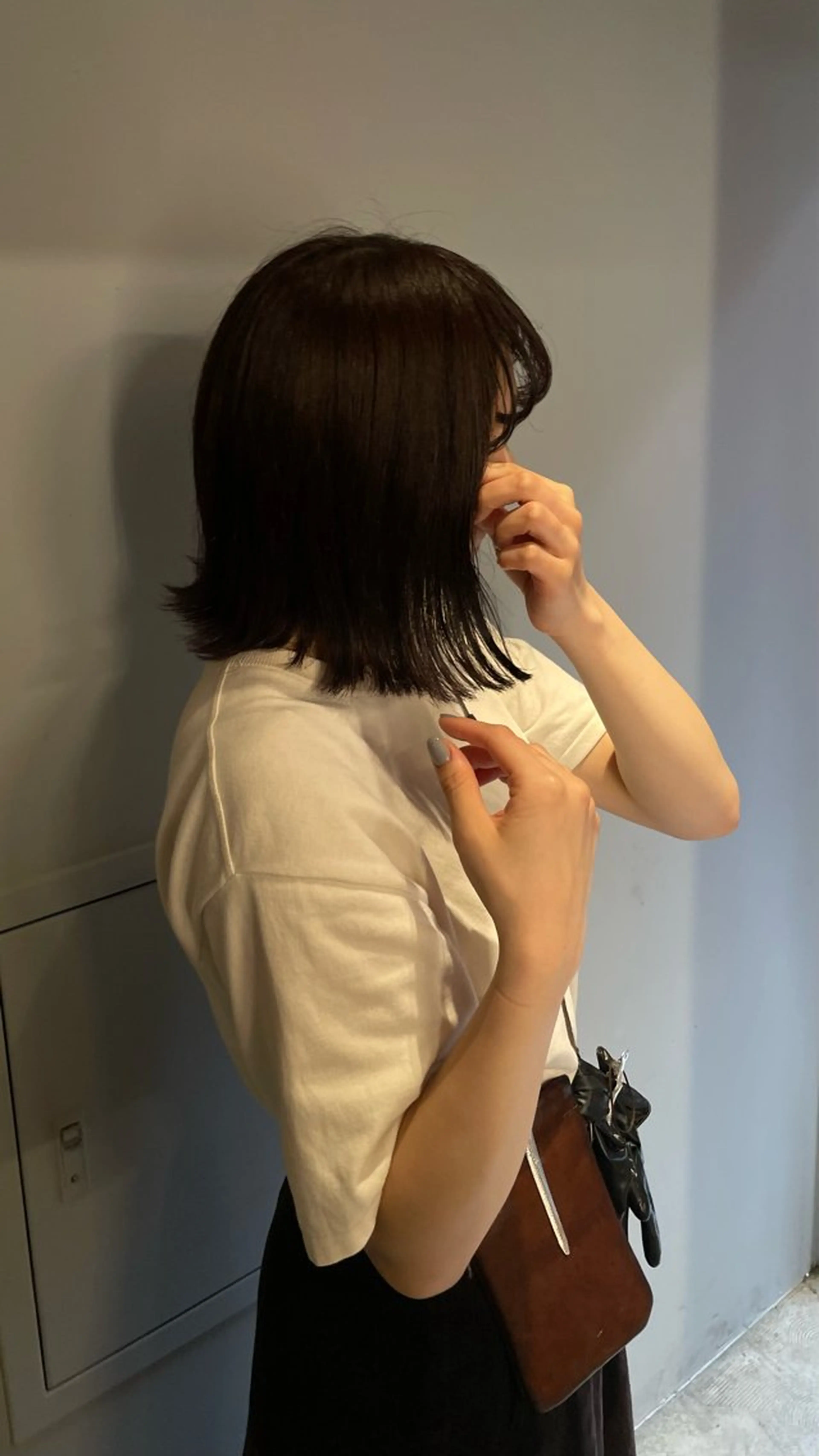 ミディアム カラー パーマ ミディアムパーマ 透明感カラー グレージュ 原宿/ケパーマ 🧺ユウマのヘアスタイル