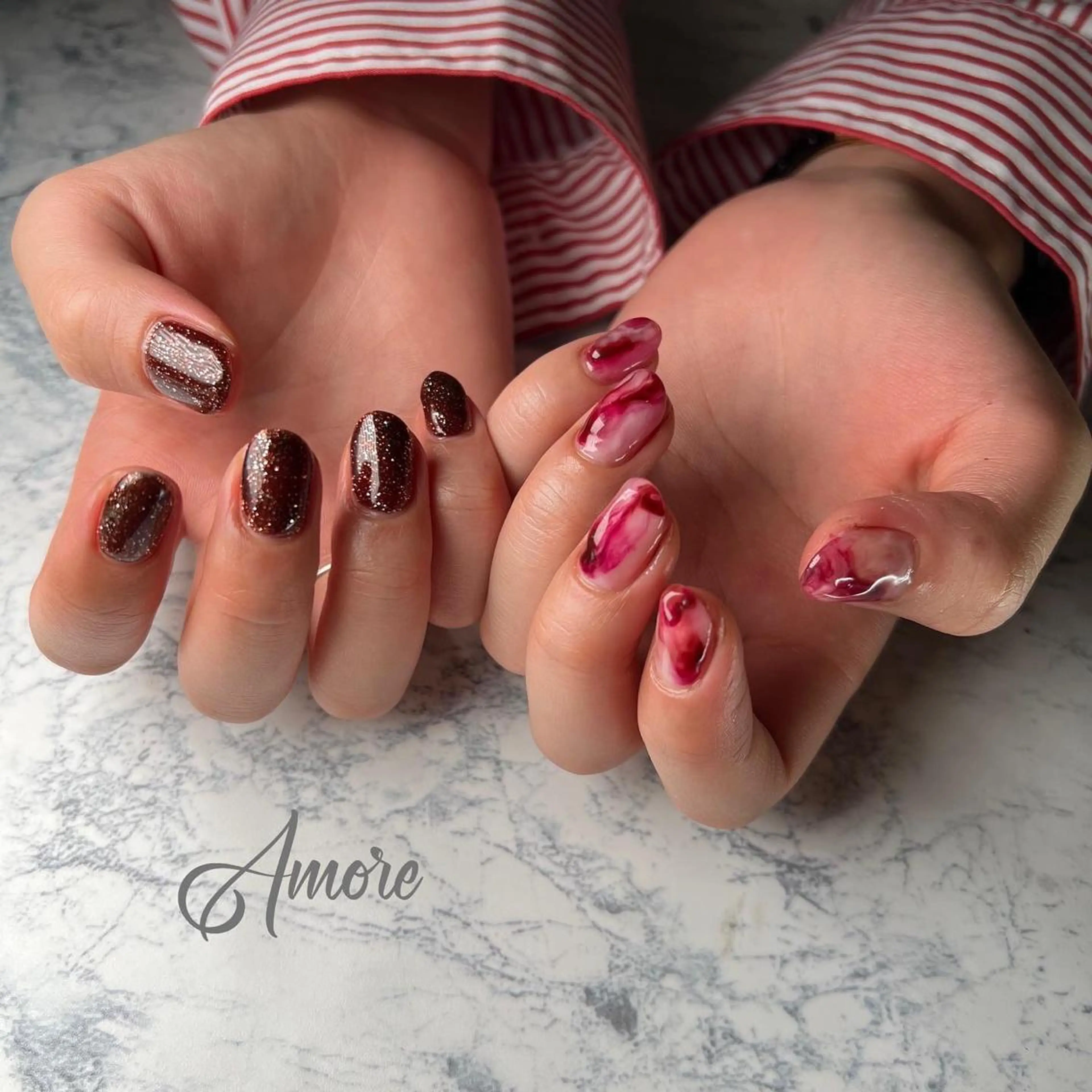 ネイル ジェルネイル 氷ネイル・うるうるネイル マグネットネイル ミラーネイル ニュアンスネイル You kyehwaのネイルデザイン