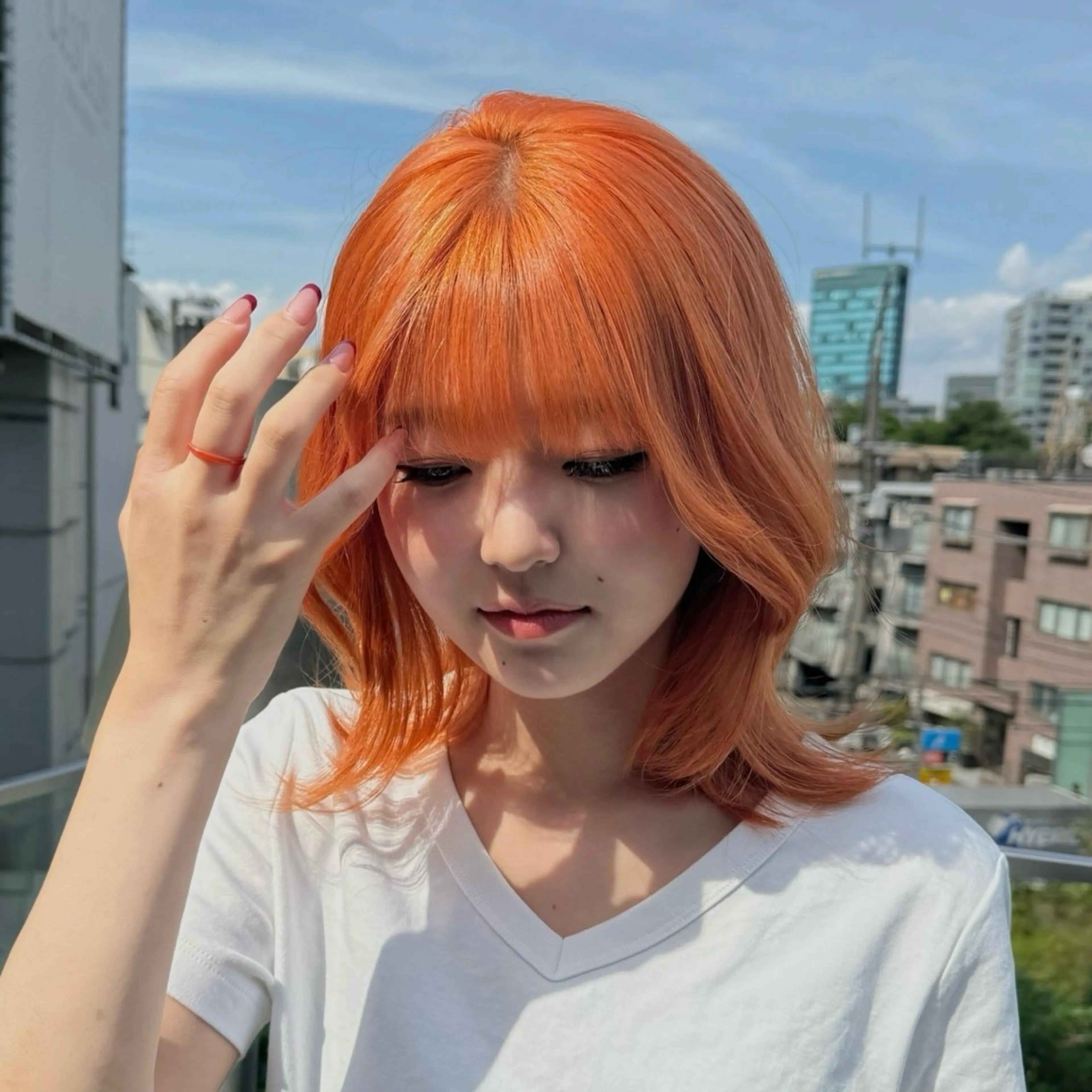 ミディアム SHIN レイヤー‪‪カットのヘアスタイル