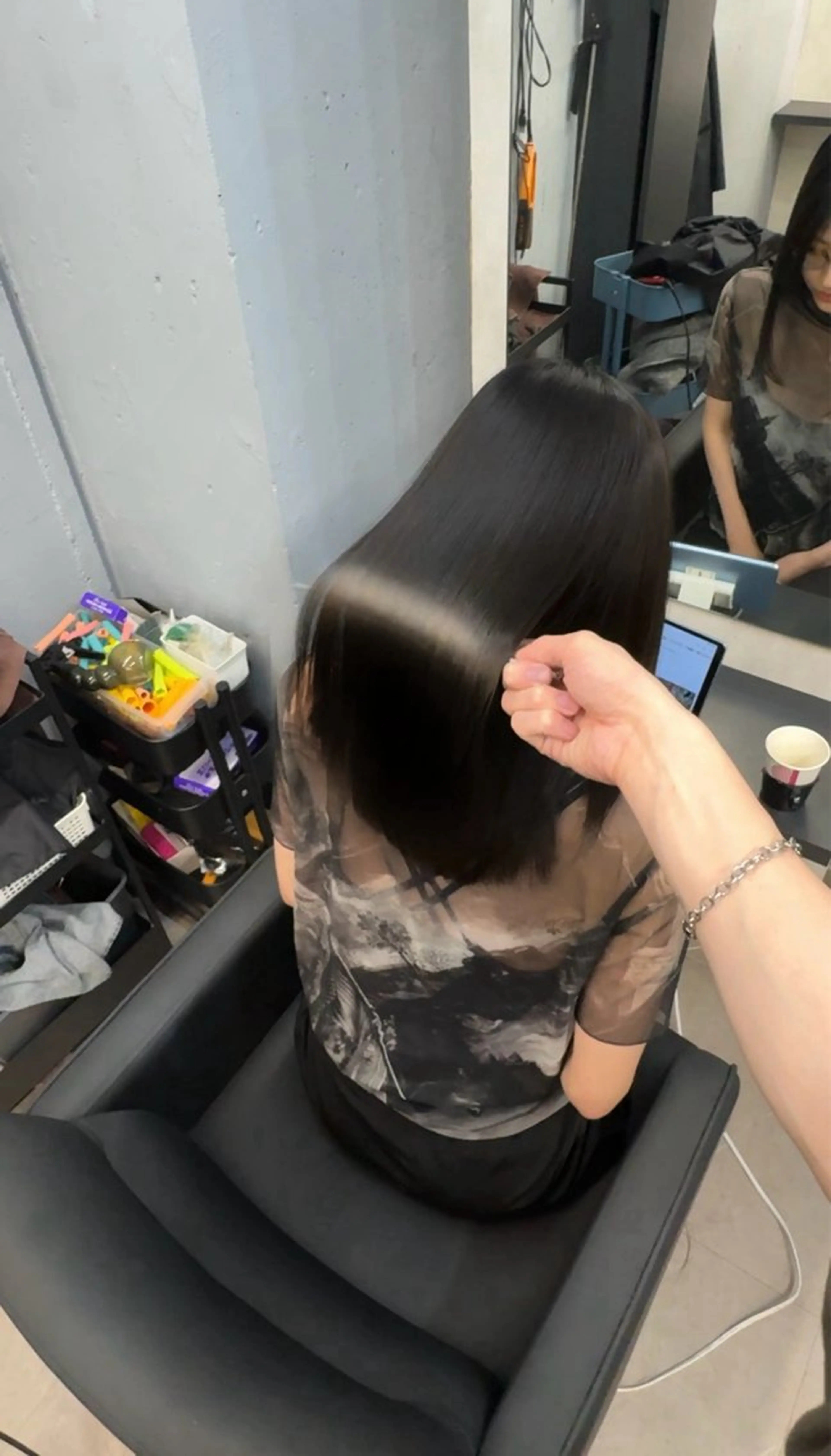 ロング カラー ヘアアレンジ ヘアカラー 縮毛矯正 新宿 /髪質改善/ 縮毛矯正/ヒュウガのヘアスタイル