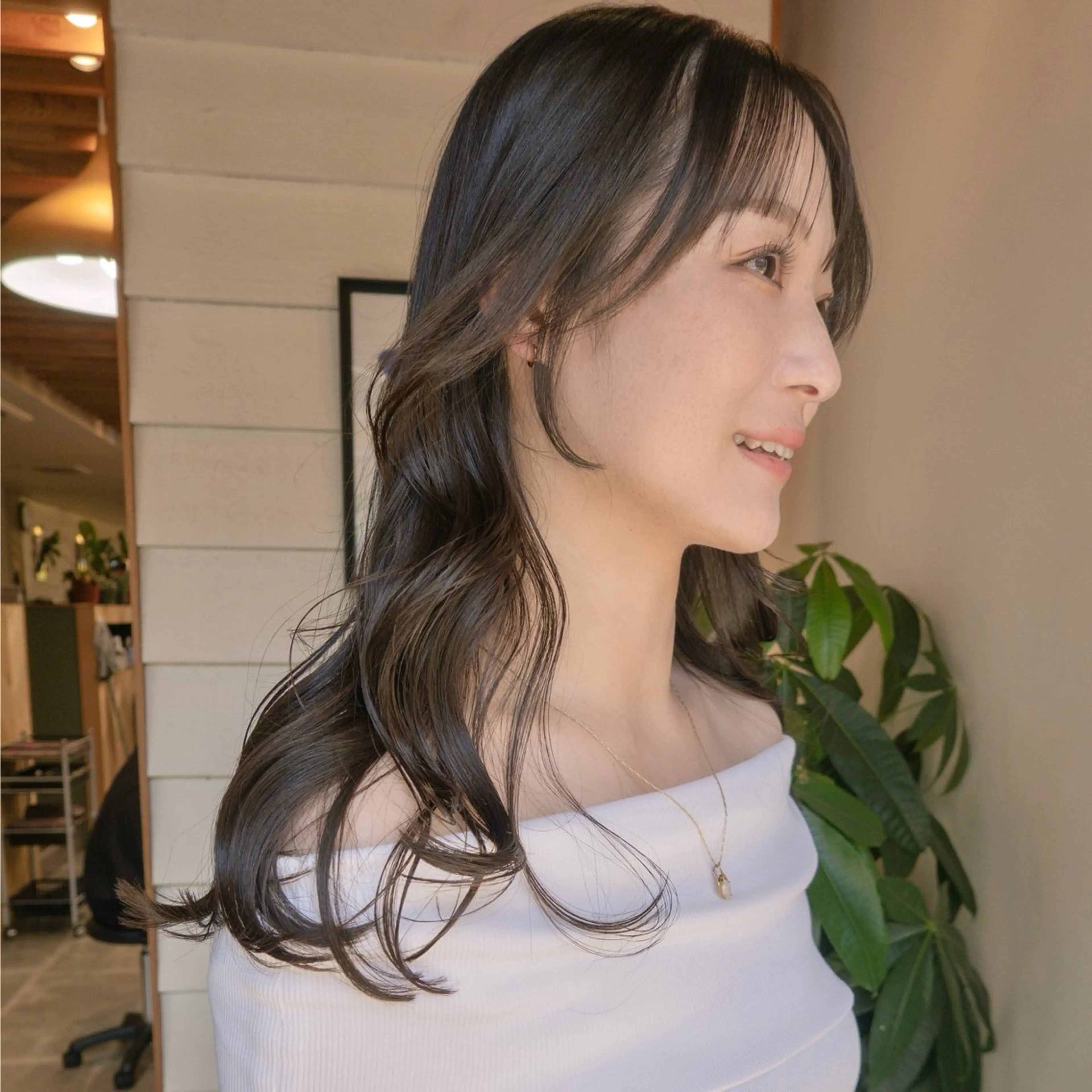 ロング カラー カット ヘアカラー 韓国レイヤー　船橋 徒歩5分/小川友美のヘアスタイル