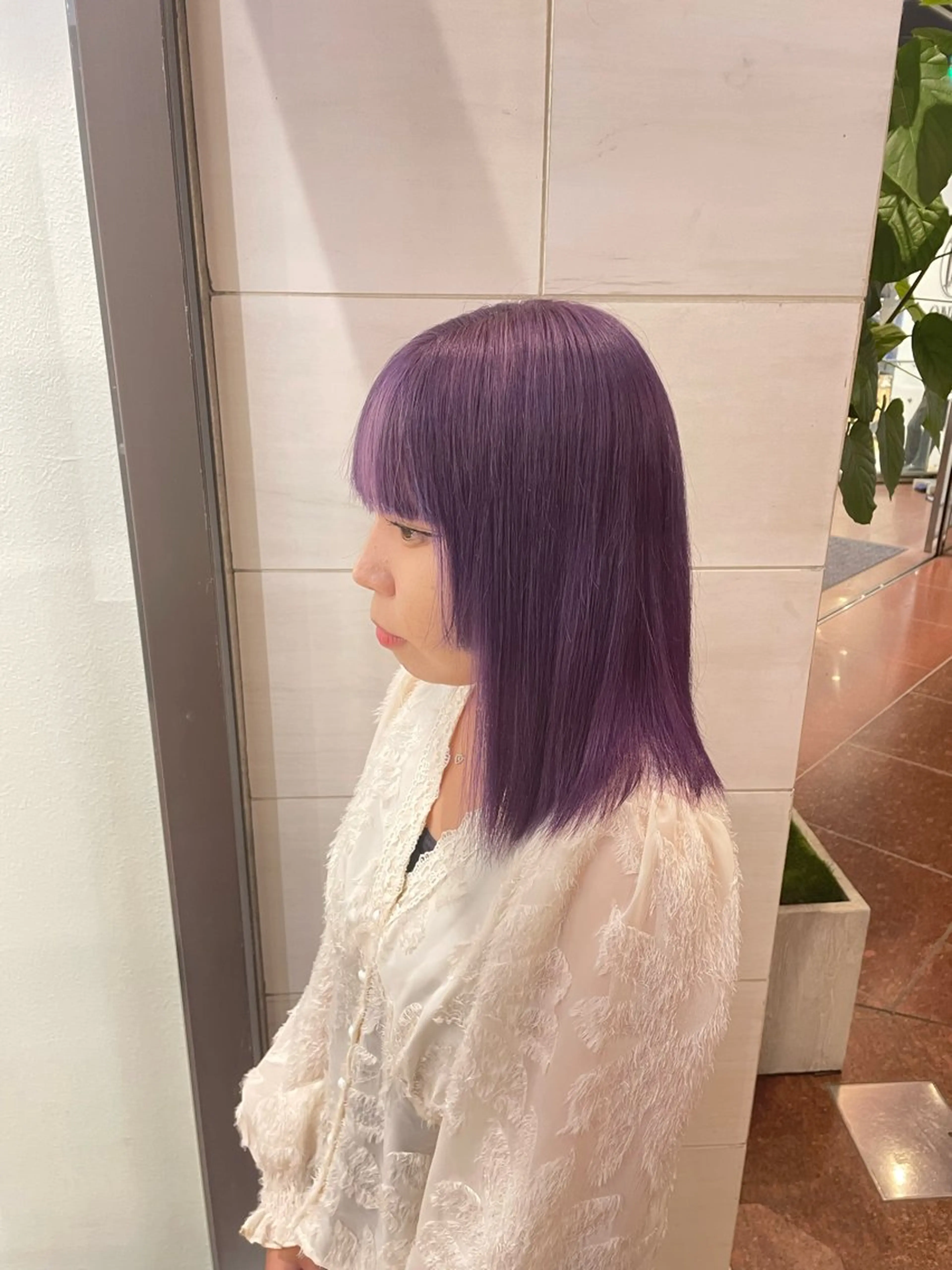 セミロング カラー ラベンダーカラー ヘアカラー ハイトーン/ブリーチ /hikaruのヘアスタイル