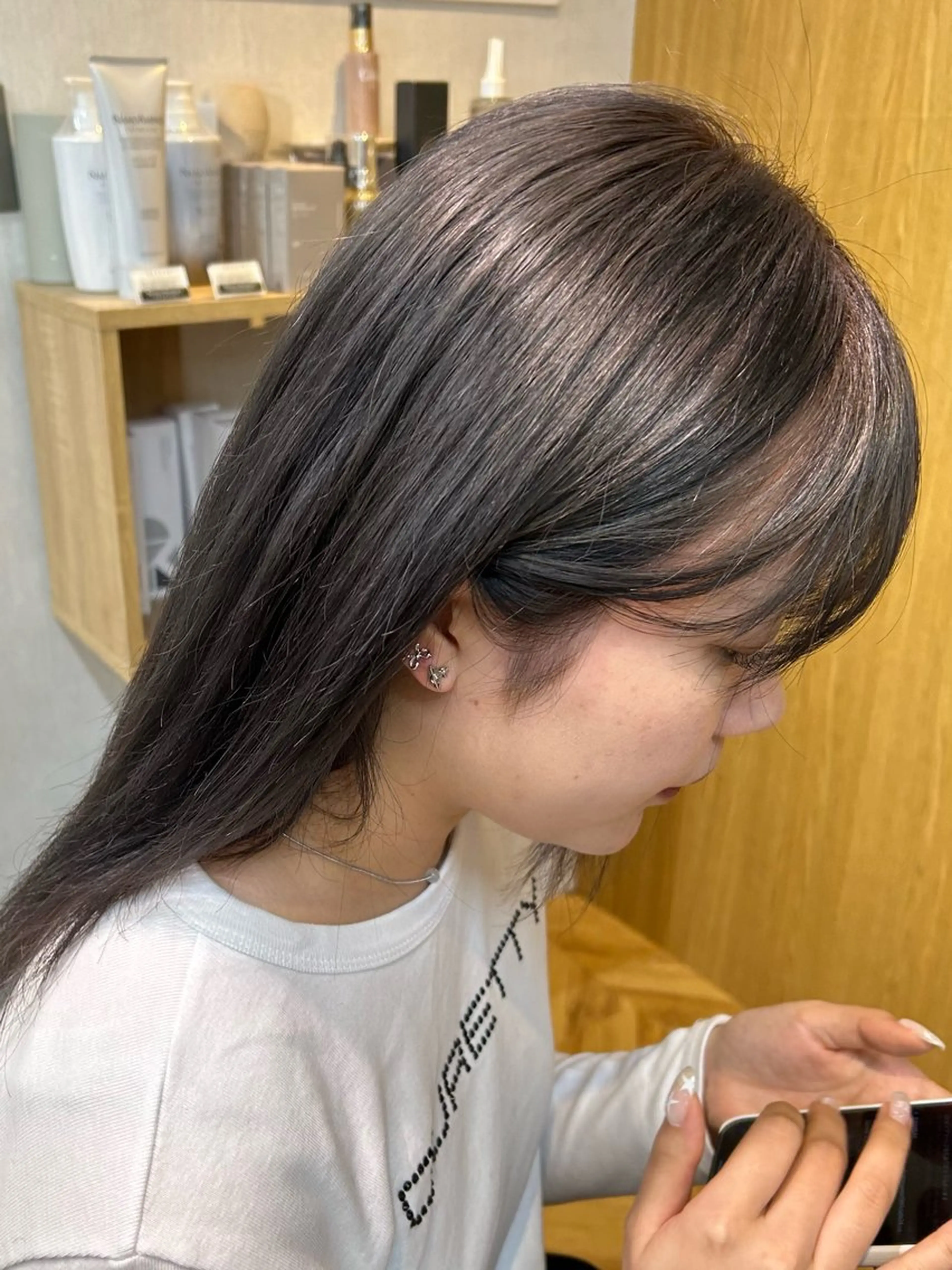 ミディアム カラー ブリーチ ハイトーンカラー 透明感/ダブルカラー /kazui🐈のヘアスタイル