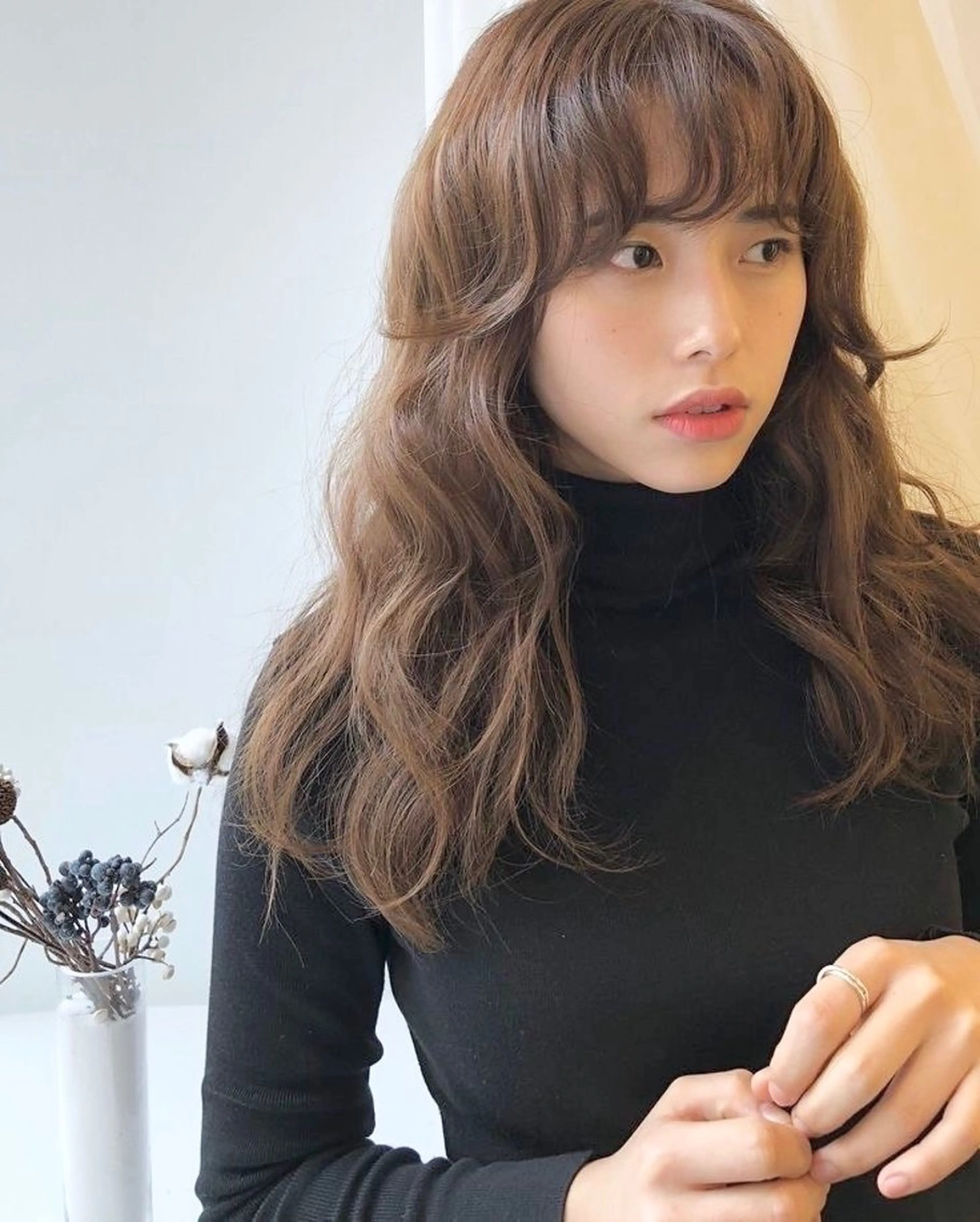 セミロング パーマ セミロングパーマ デジタルパーマ カット パーマ トリートメント 【arc】Ruri コテ巻き風パーマのヘアスタイル