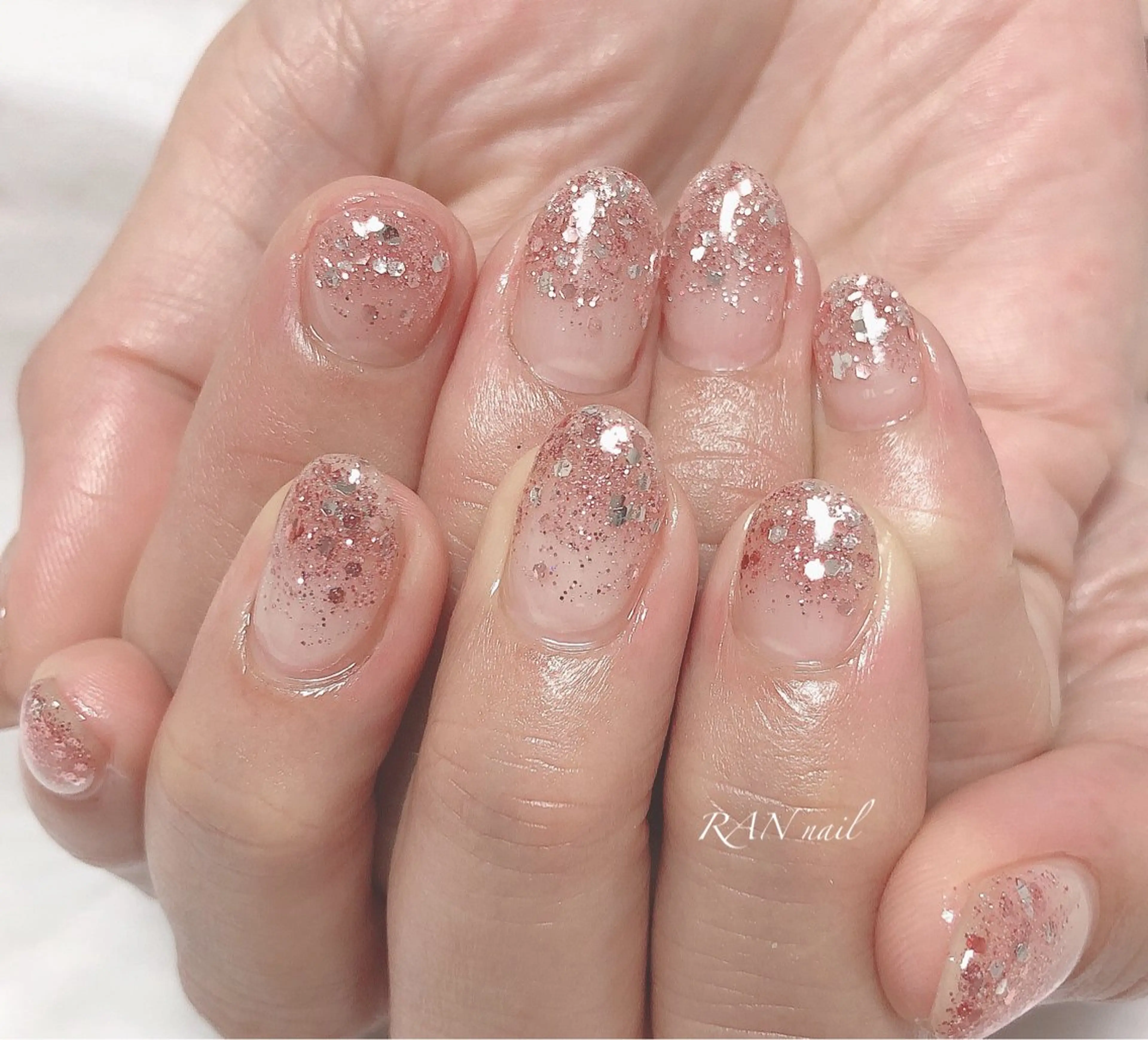 ネイル フットネイル ジェルネイル キラキラネイル ラメ(グリッター) ミラーネイル ハンドネイル フットネイル RAN nail 〜ランネイル〜所属・RAN nailのネイルデザイン