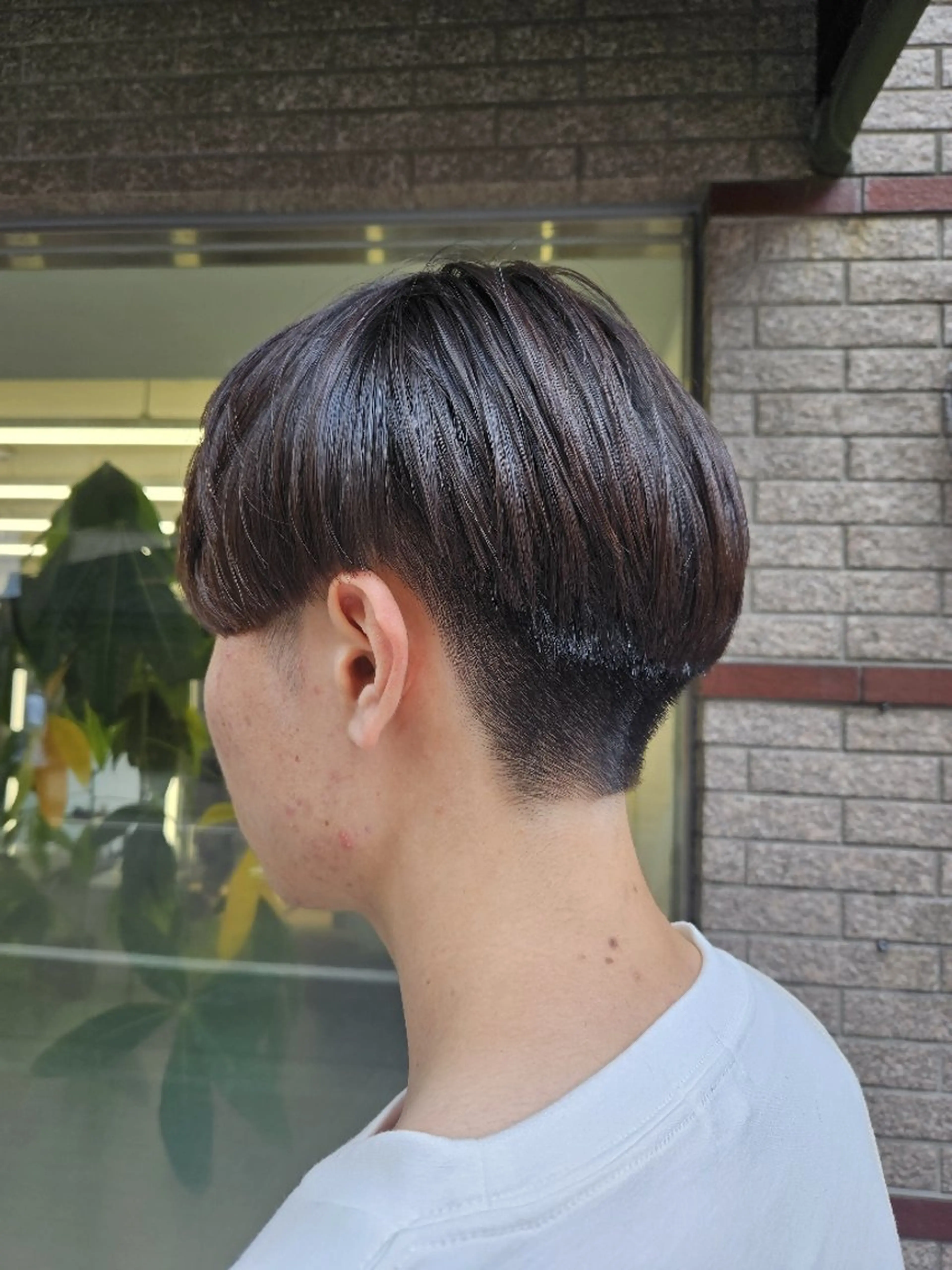 ショート メンズ パーマ 縮毛矯正 あいだ🐼ミニモ 限定クーポン掲載中のヘアスタイル