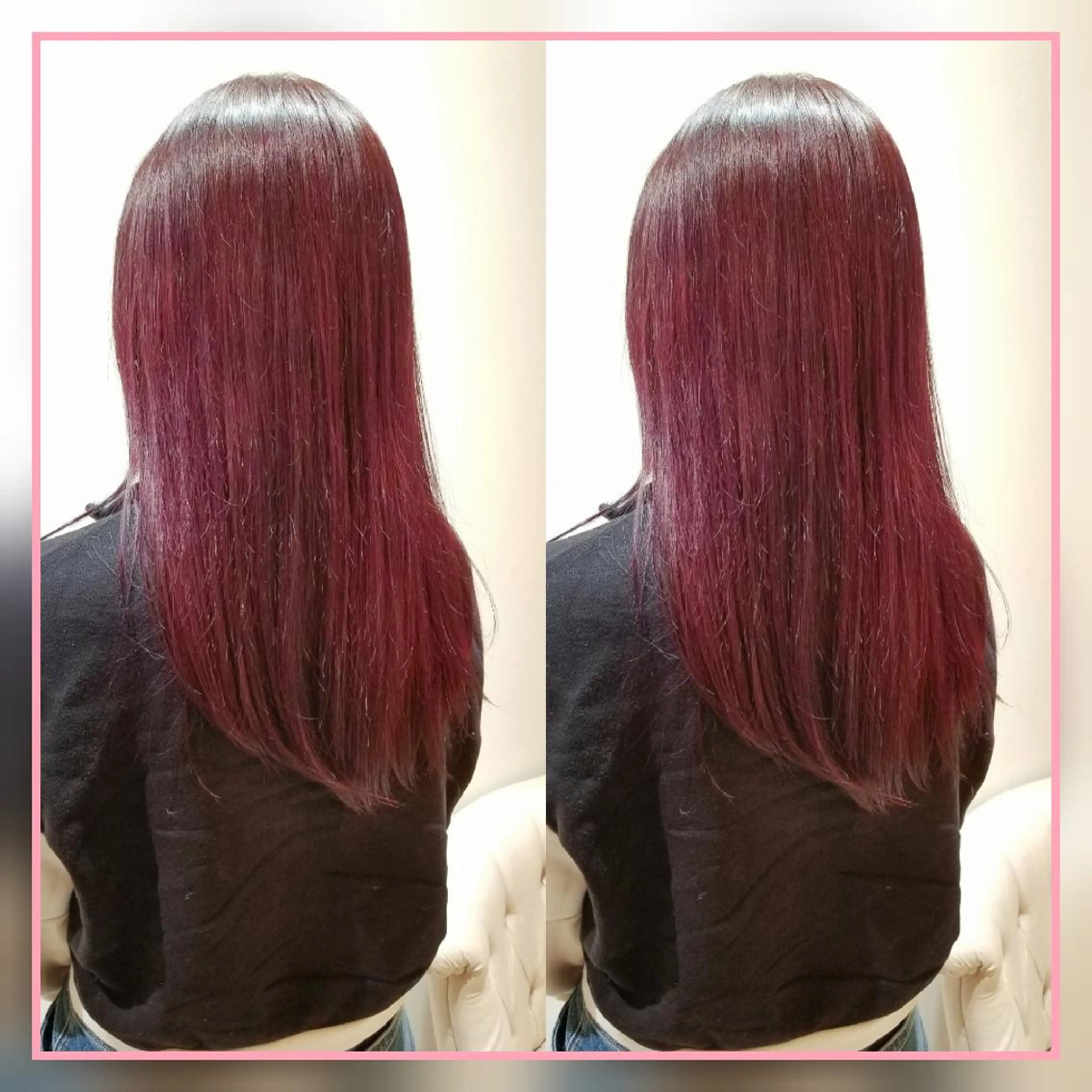 ロング カラー 透明感カラー オレンジ ピンクカラー バイオレットカラー [Lil by  JIL BLAN]所属・田中 孝征のヘアスタイル