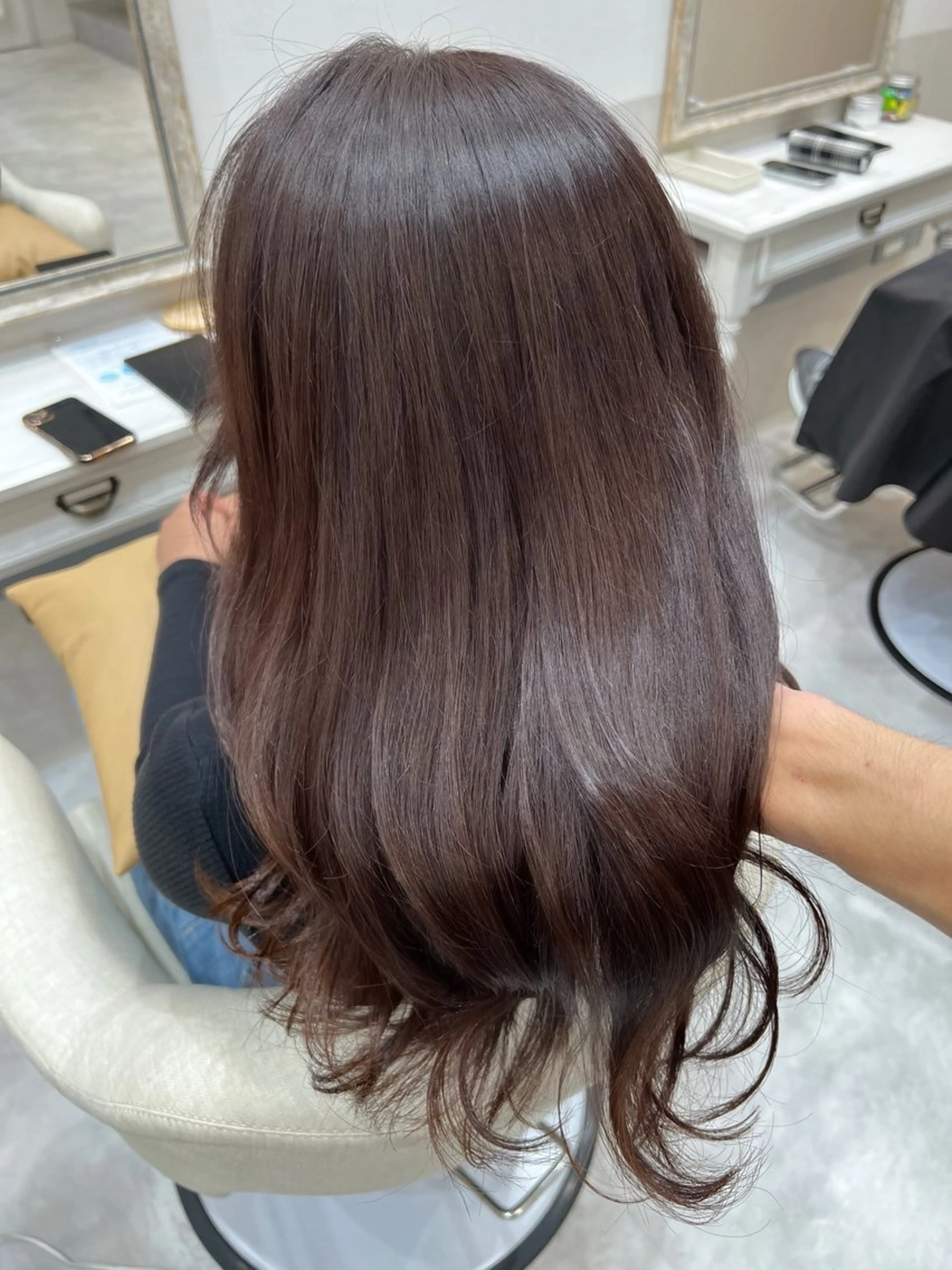 セミロング カラー カット ヘアカラー トリートメント 縮毛矯正×艶カラー /中村勇太のヘアスタイル