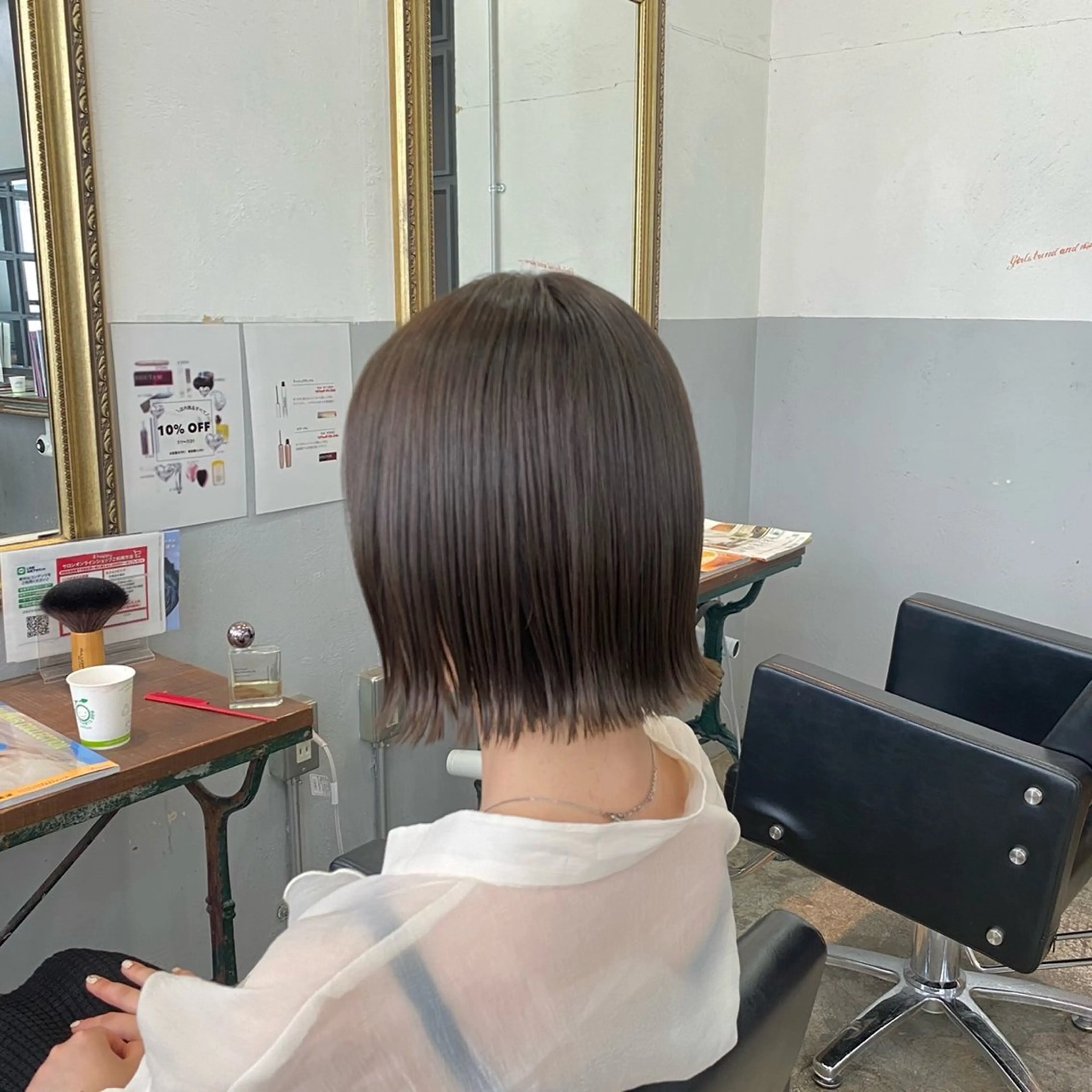 ショート 切りっぱなしボブ ボブ 外ハネヘア 🖤西嶋　桃花🖤 エクステ/レイヤーのヘアスタイル