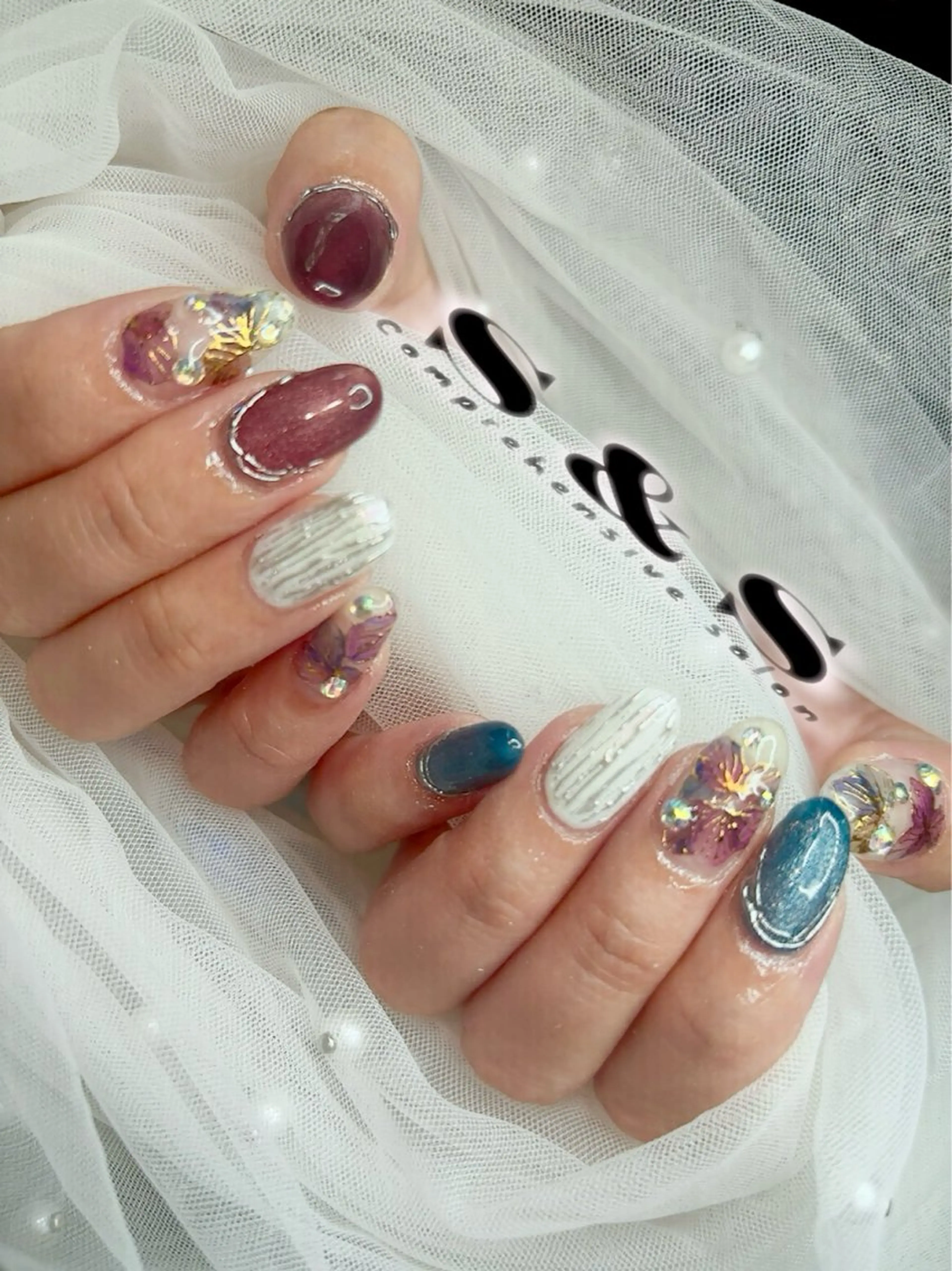 ネイル 長さ出し メンズネイル 持ち込み 夏ネイル ワンホンネイル S&S 村田小百合のネイルデザイン