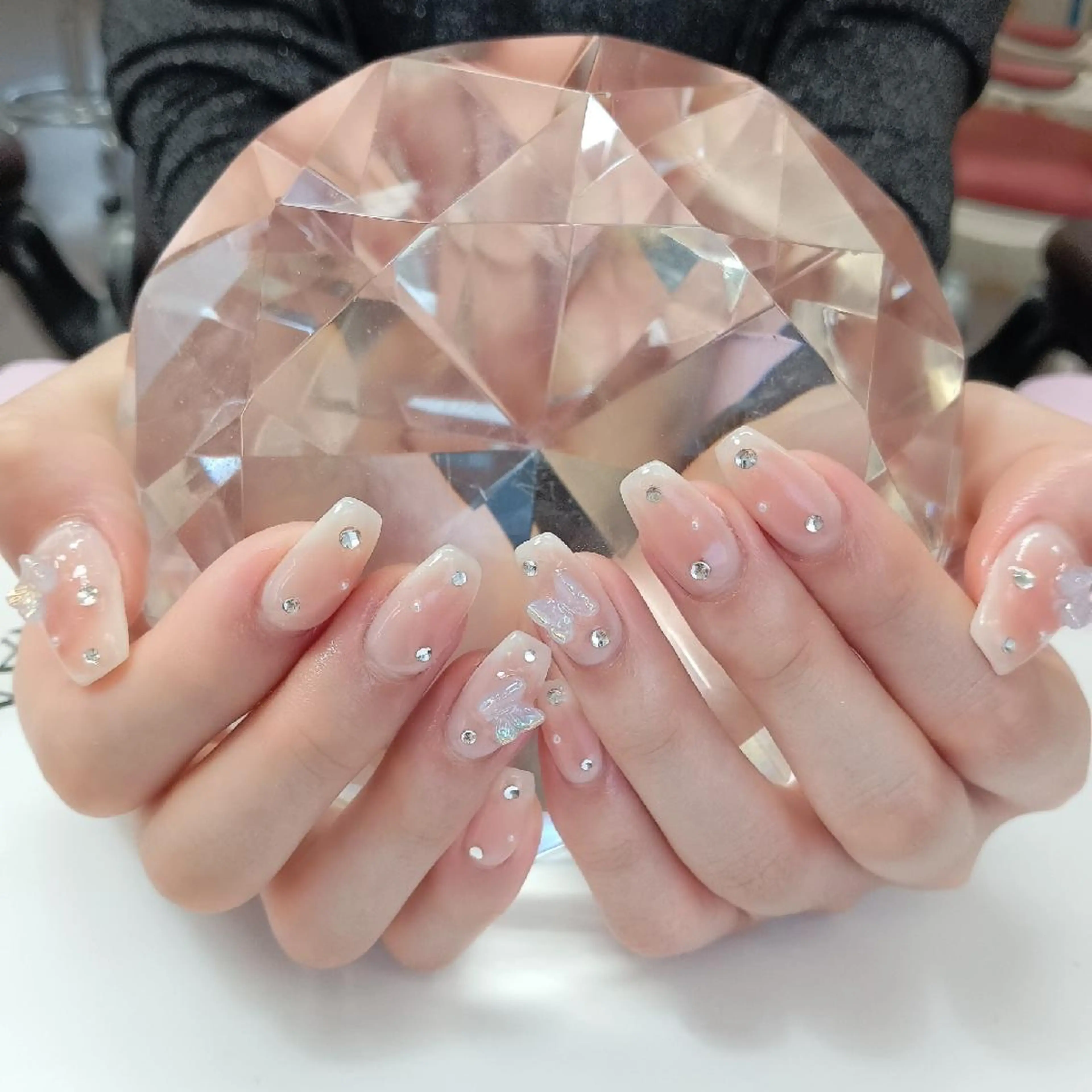 ネイル チークネイル ピンク Coco Girlsのネイルデザイン