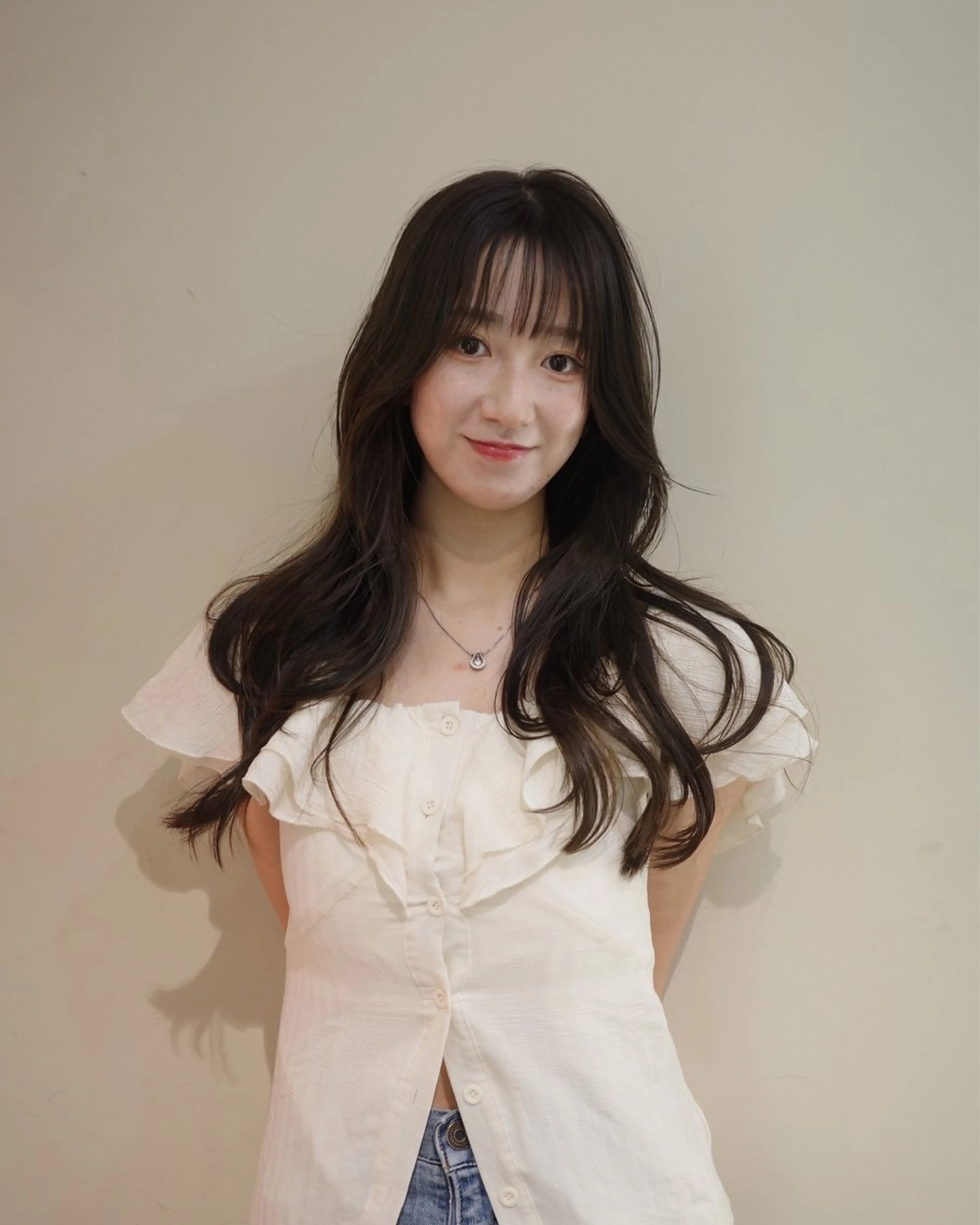 ロング カラー アディクシーカラー バレイヤージュ ブリーチ デザインカラー ダブルカラー カット ヘアカラー トリートメント opus 店長大和 レイヤー/赤み消しのヘアスタイル