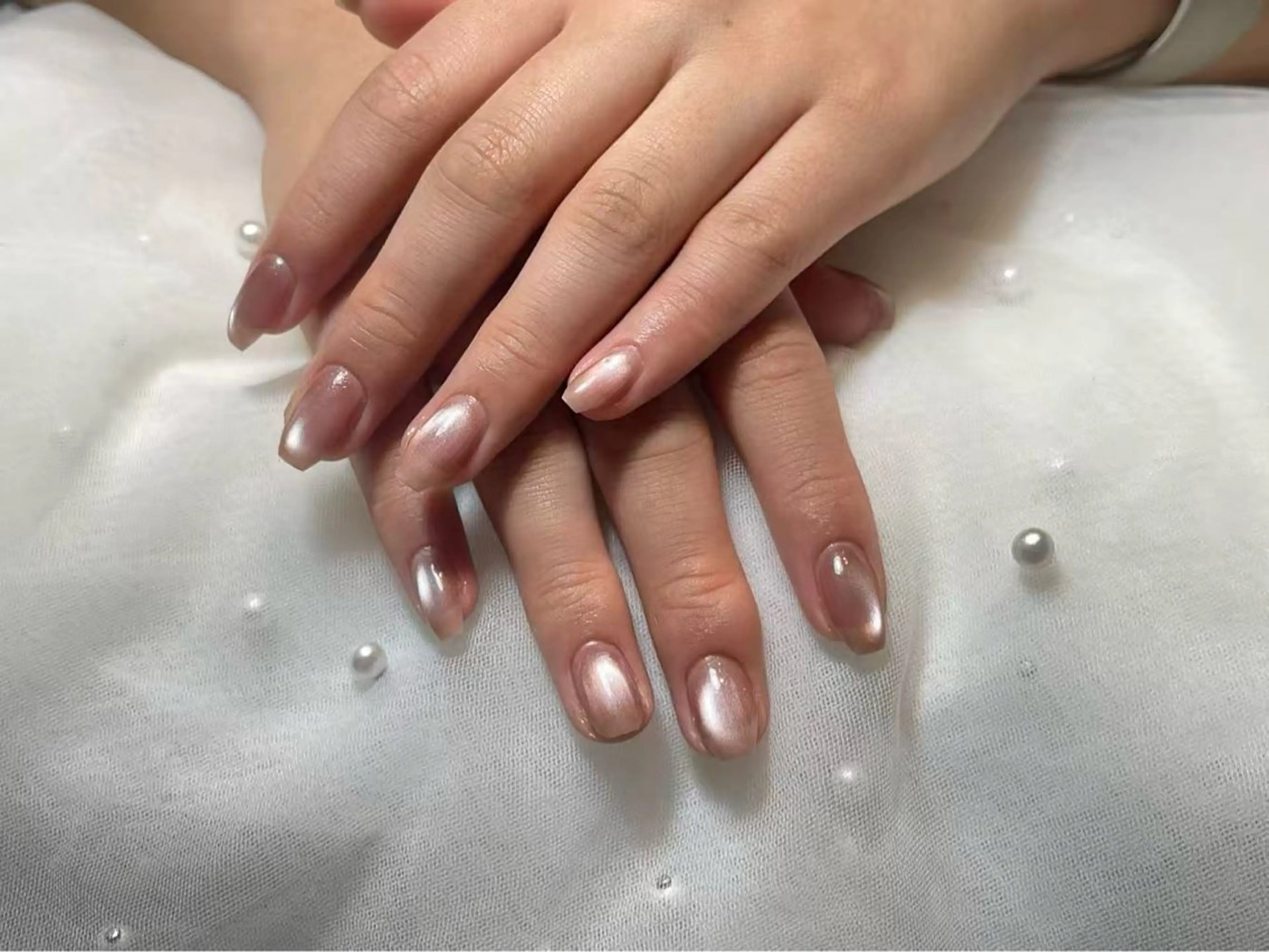 ネイル フレンチネイル 韓国ネイル マグネットネイル ニュアンスネイル オフィスネイル ハンドネイル ユミネイルサロン所属・ユミ ネイルサロンのネイルデザイン