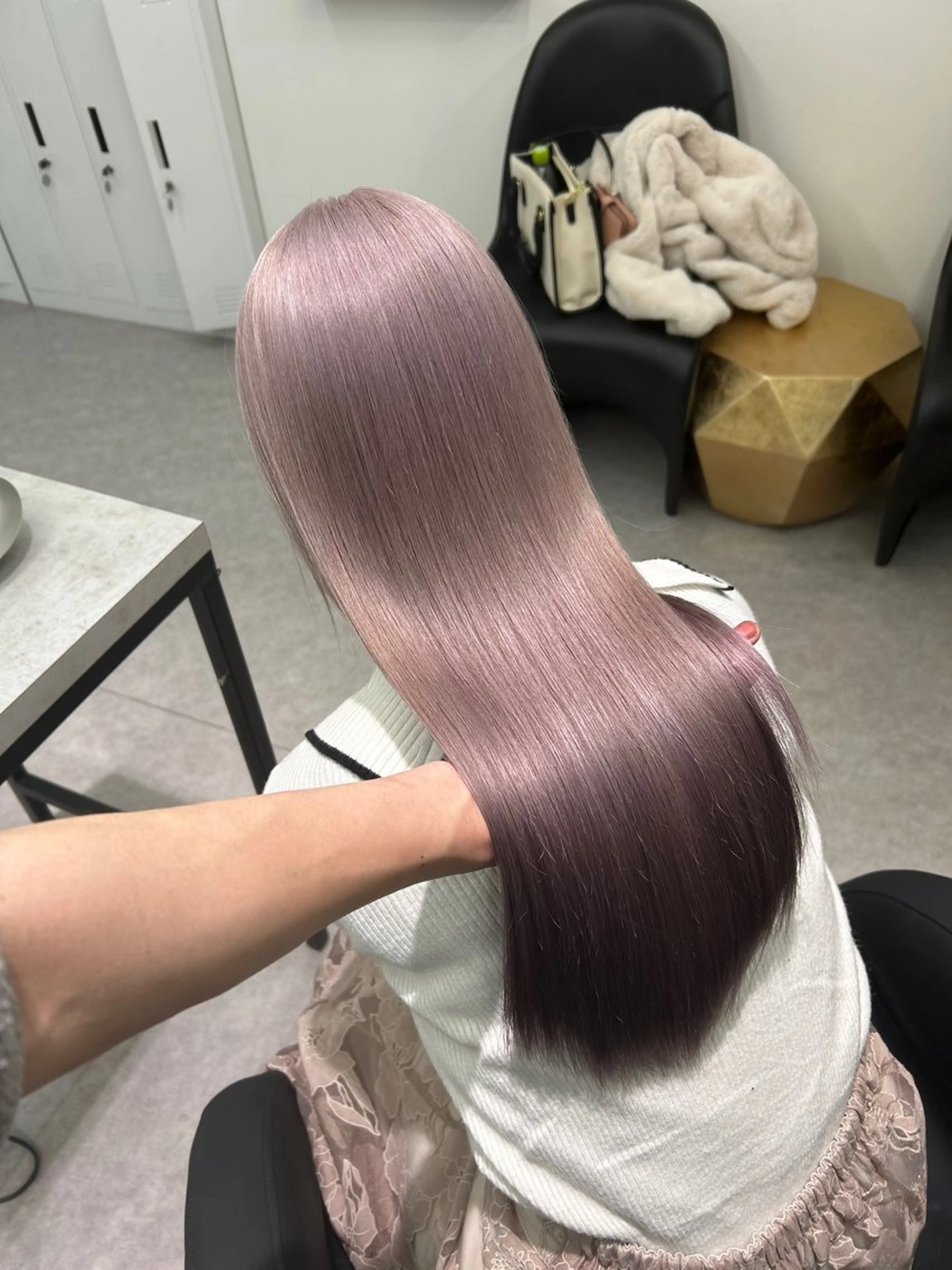 ミディアム カラー ヘアカラー トリートメント PELEshibuya所属・カットモデル様無料 💎saaya💎のヘアスタイル