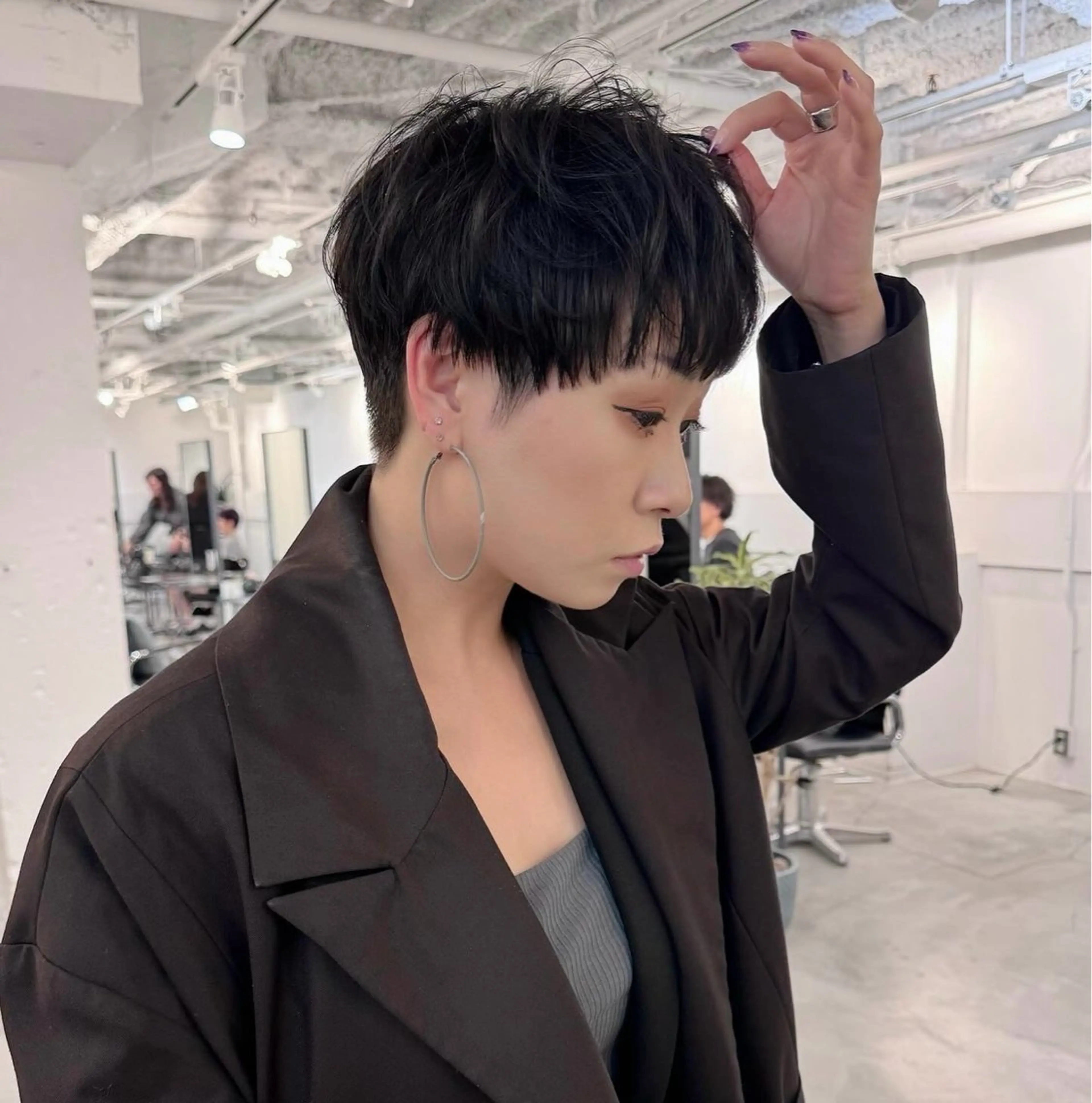 ショート 丸みショート ショートヘア カット ヘアカラー トリートメント foto所属・𝐁𝐋𝐔𝐄𝐓 /代表 / 荒井史行のヘアスタイル