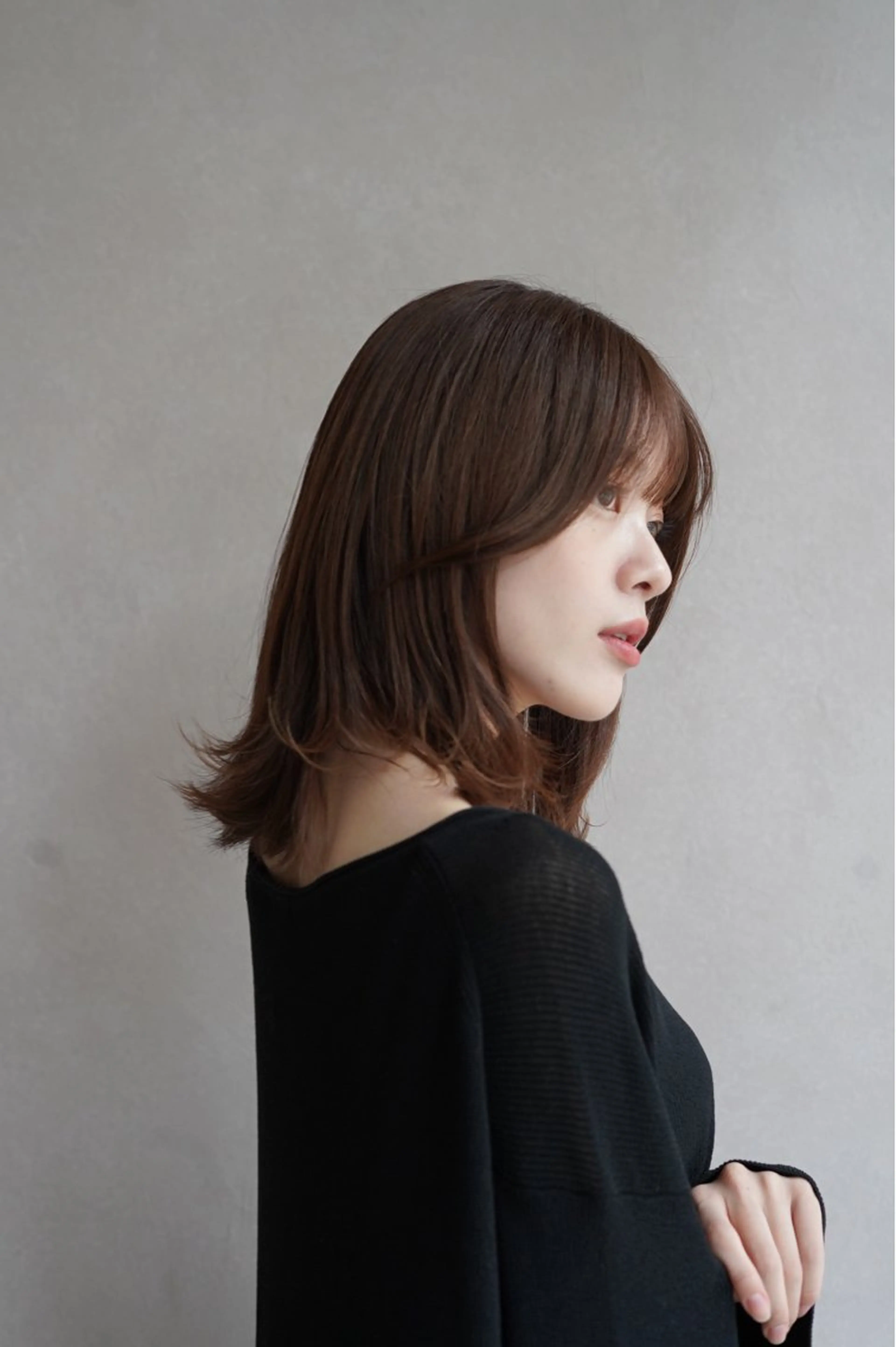 ミディアム レイヤーカット/ くびれヘア佐藤大空のヘアスタイル