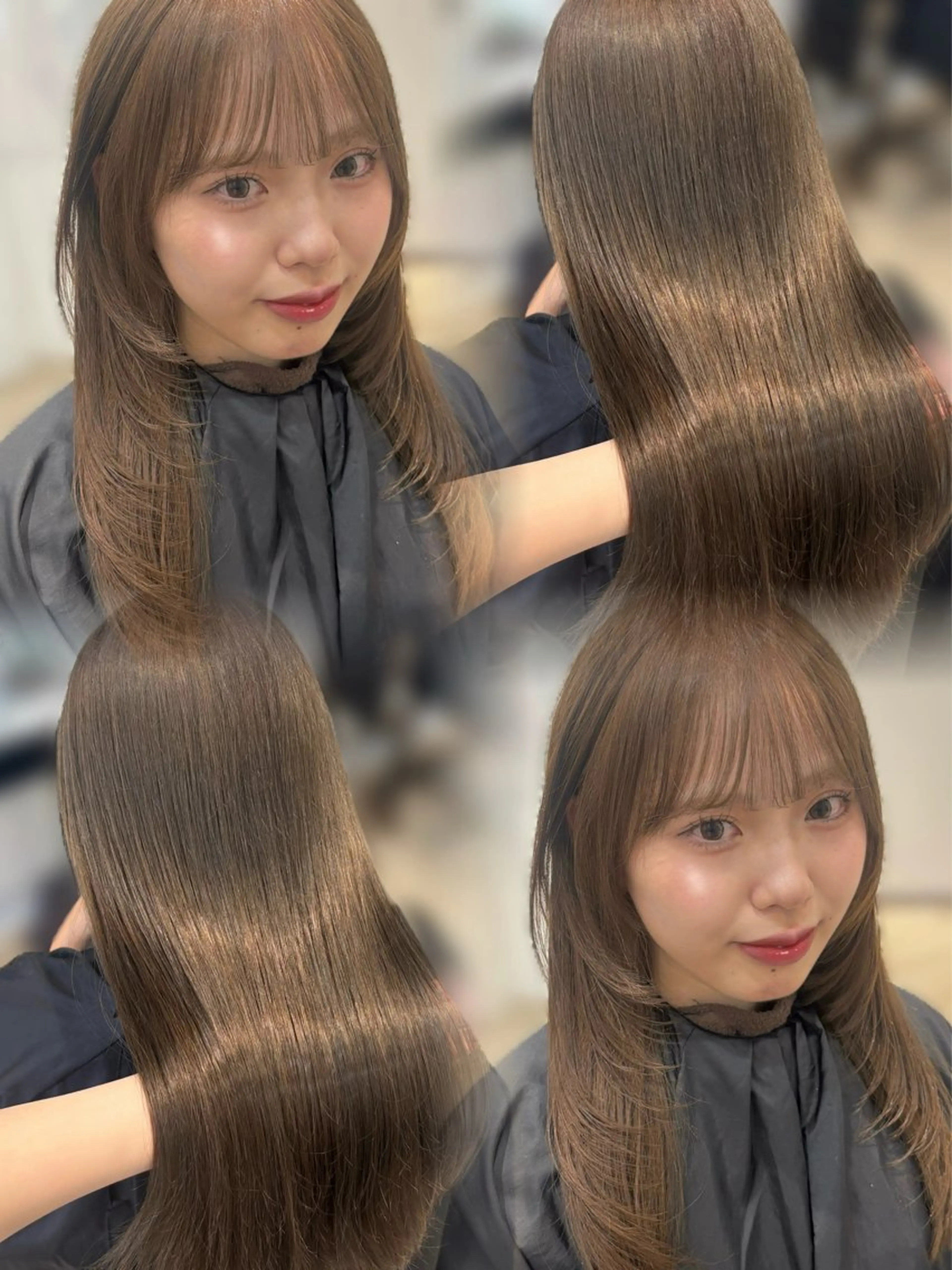 【 期間限定価格 🎀】【透明感up✨】　　　　　　　　　　　　　　　　　　　カット+ブリーチなしwカラー+trの写真