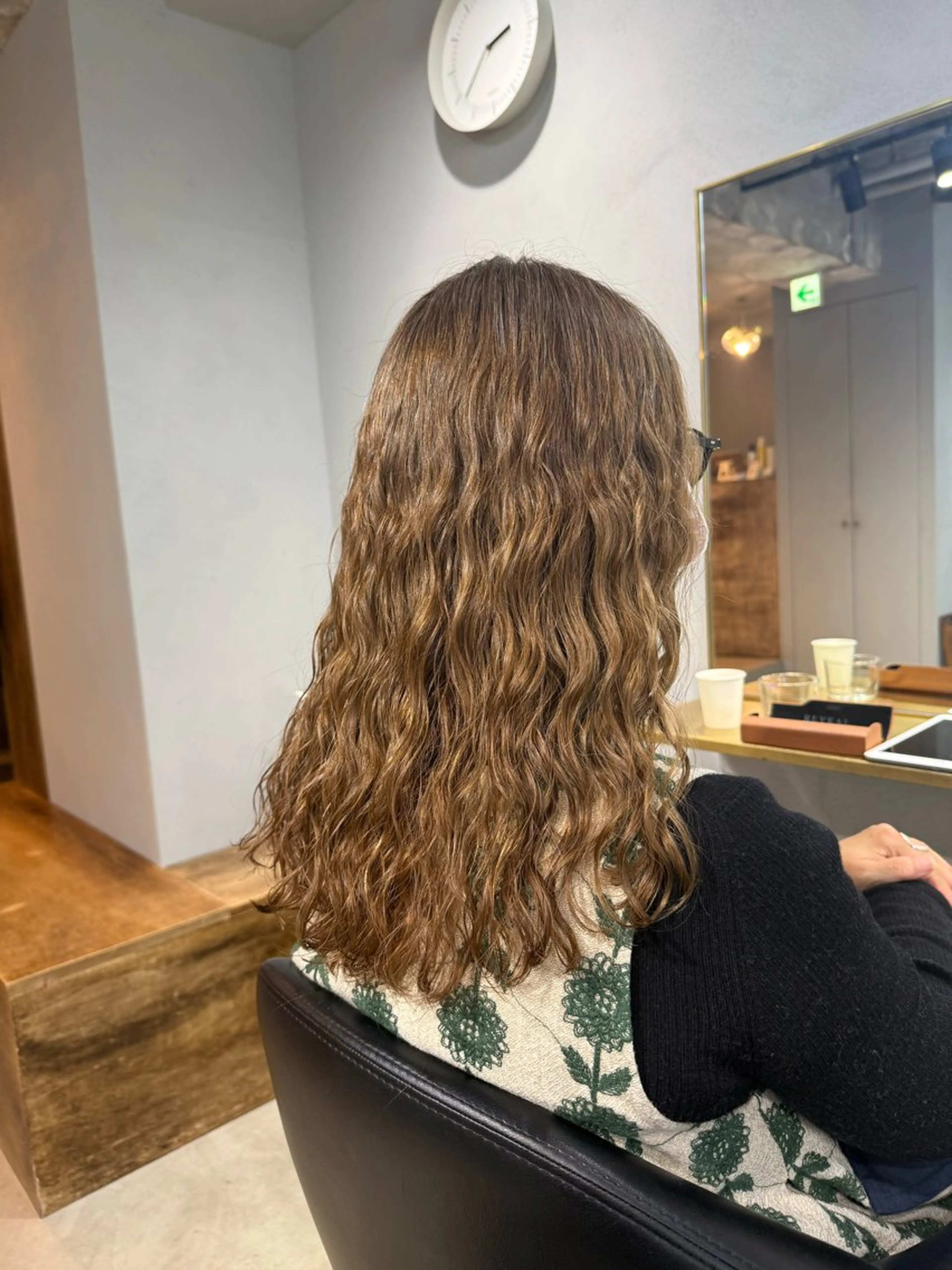 セミロング カット パーマ トリートメント デジタルパーマ ウェーブパーマ/神野のヘアスタイル