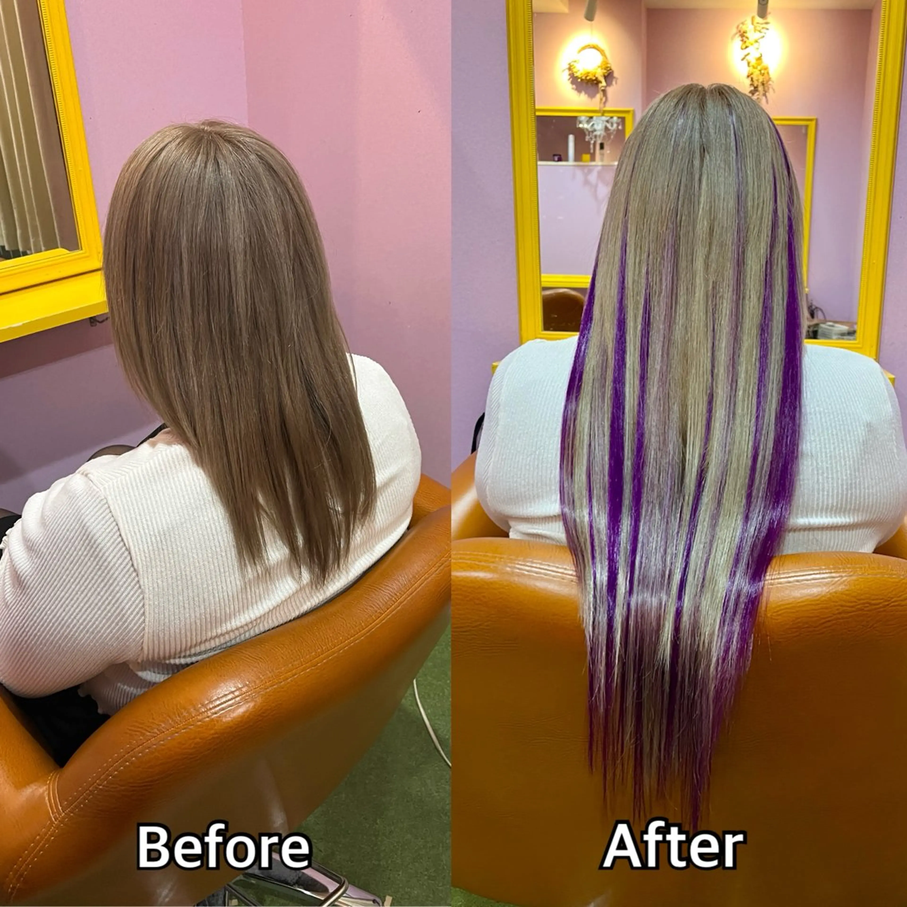 ロング エクステ シール+ちび編み込み エクステ梅田🐨のヘアスタイル