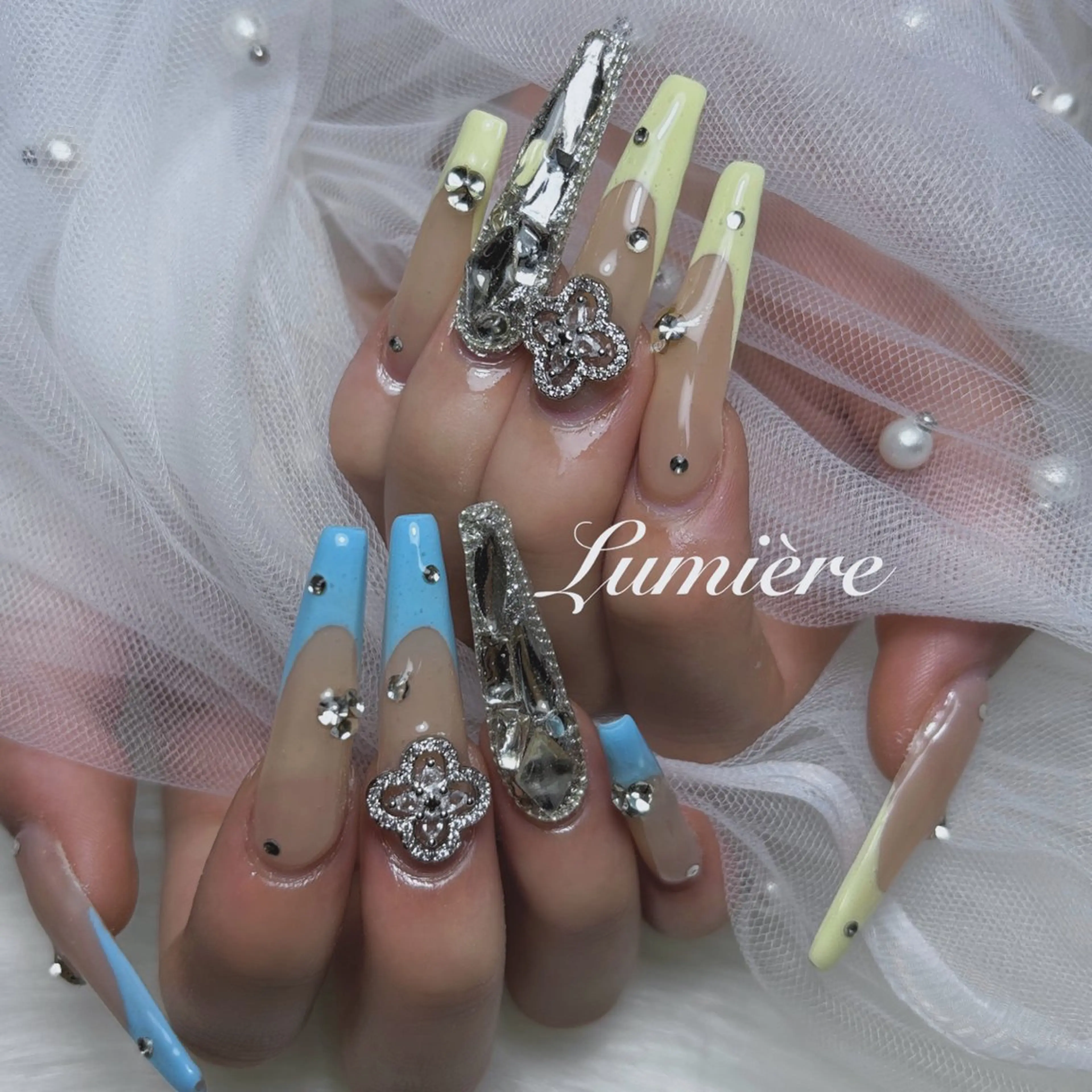 ネイル ロングネイル スーパーロングネイル ハンドネイル Nail salon Lumièreのネイルデザイン