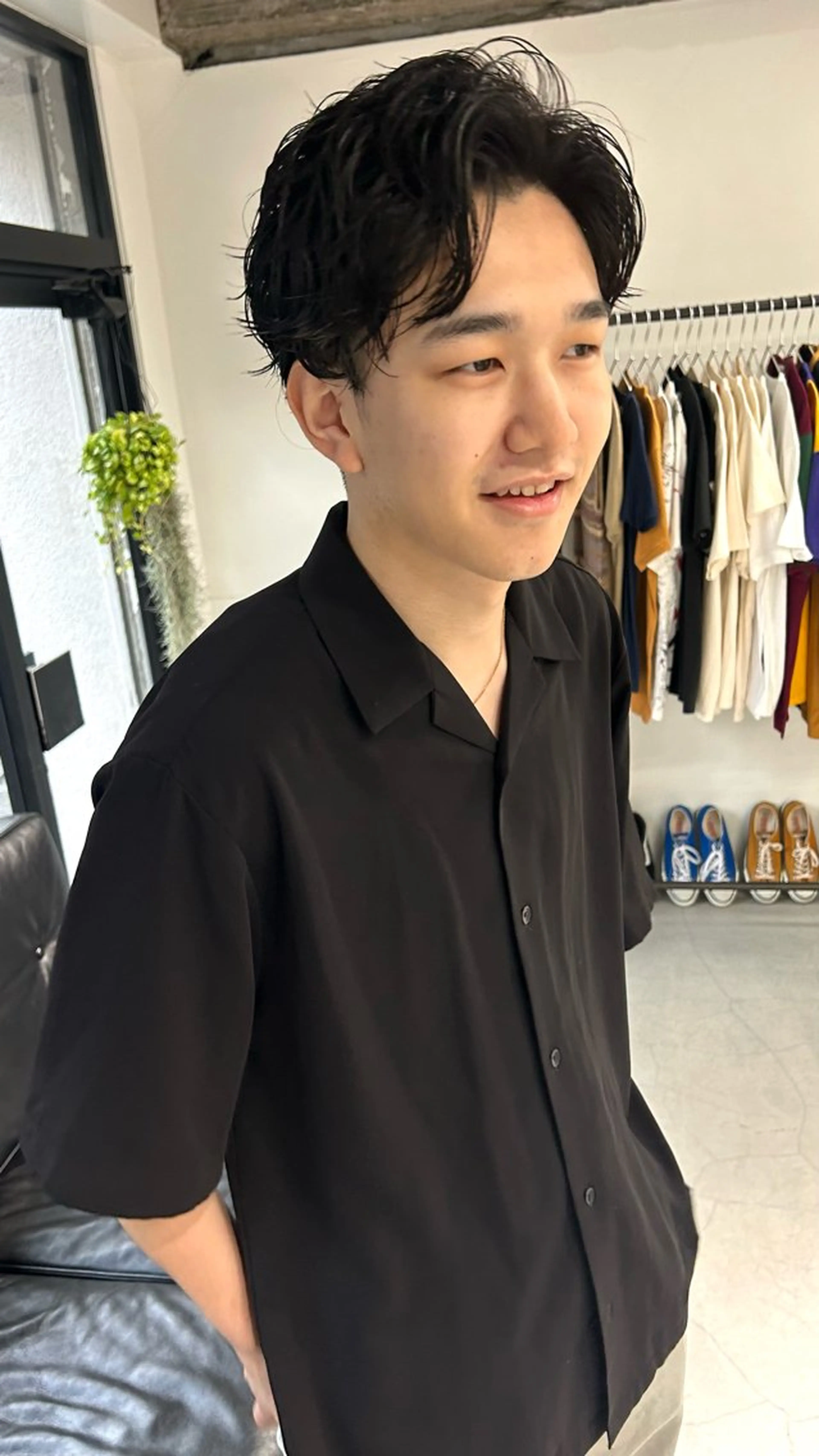 ショート パーマ メンズ カット パーマ fifth 原宿　【フィフス】所属・fifth/メンズ パーマ/川﨑泰就のヘアスタイル