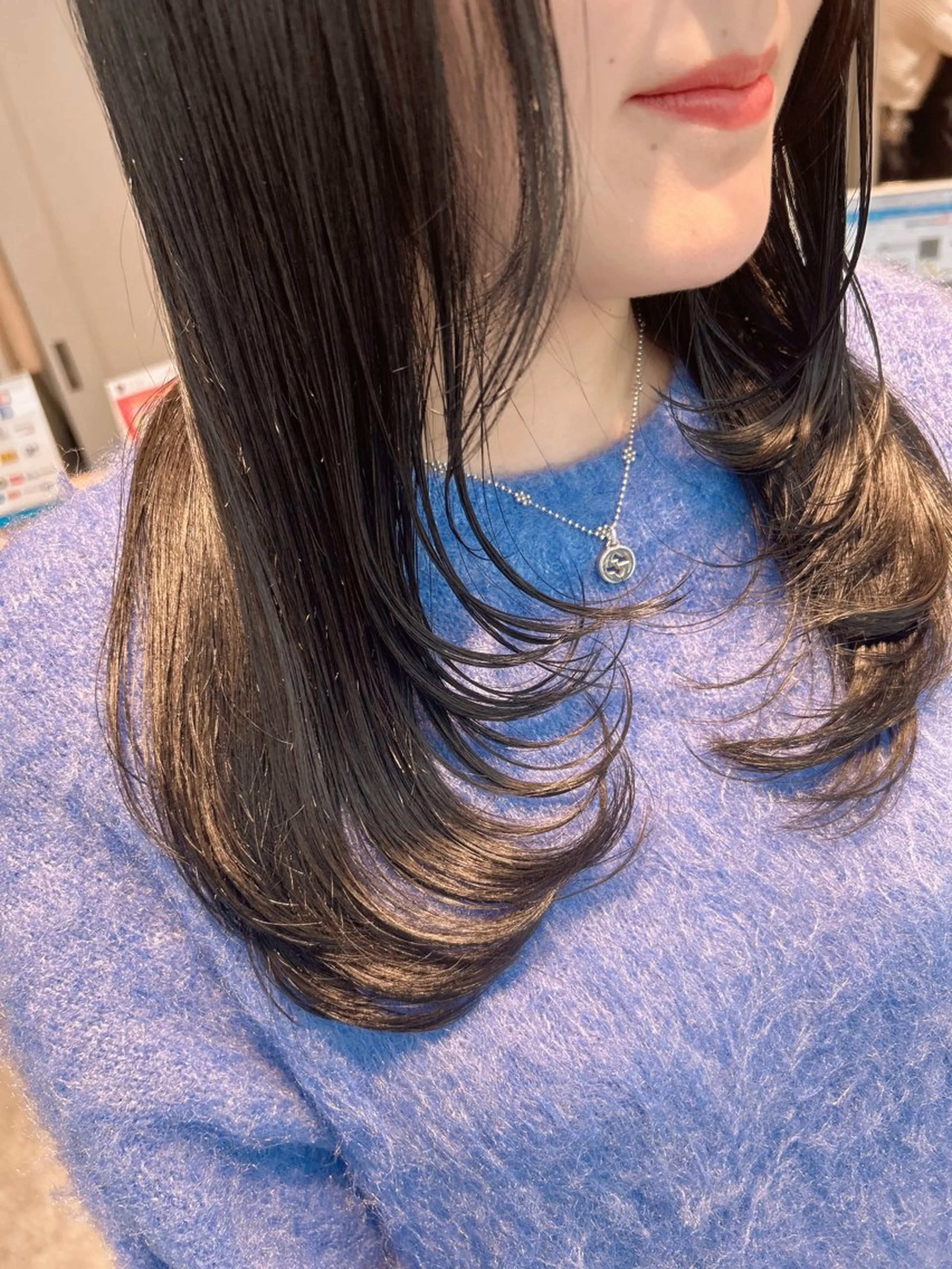 セミロング レイヤーカット 髪質改善特化型美容師 🫧岡本璃来🫧のヘアスタイル