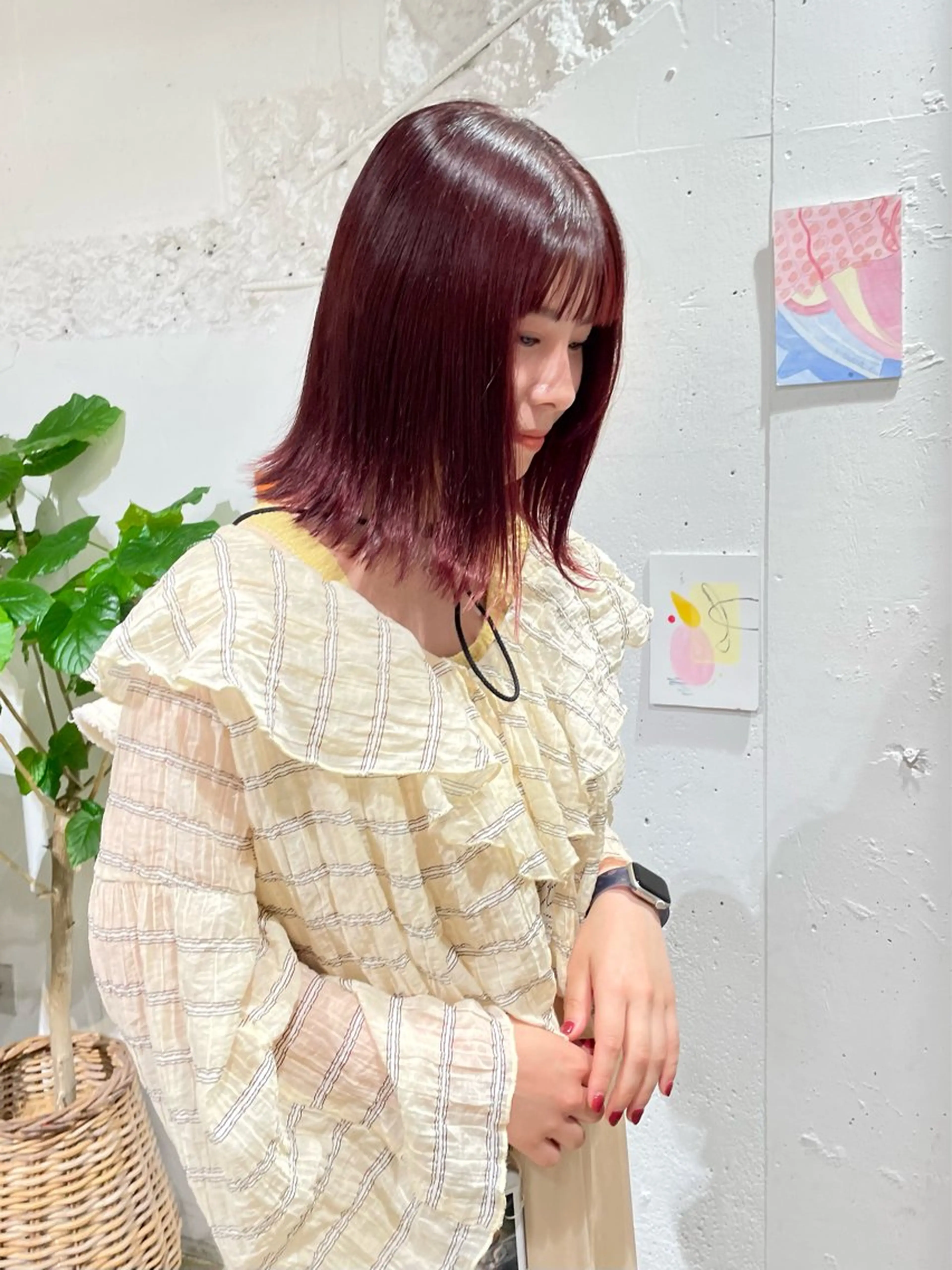 ミディアム yearn所属・naho✂︎bob/ layerのヘアスタイル