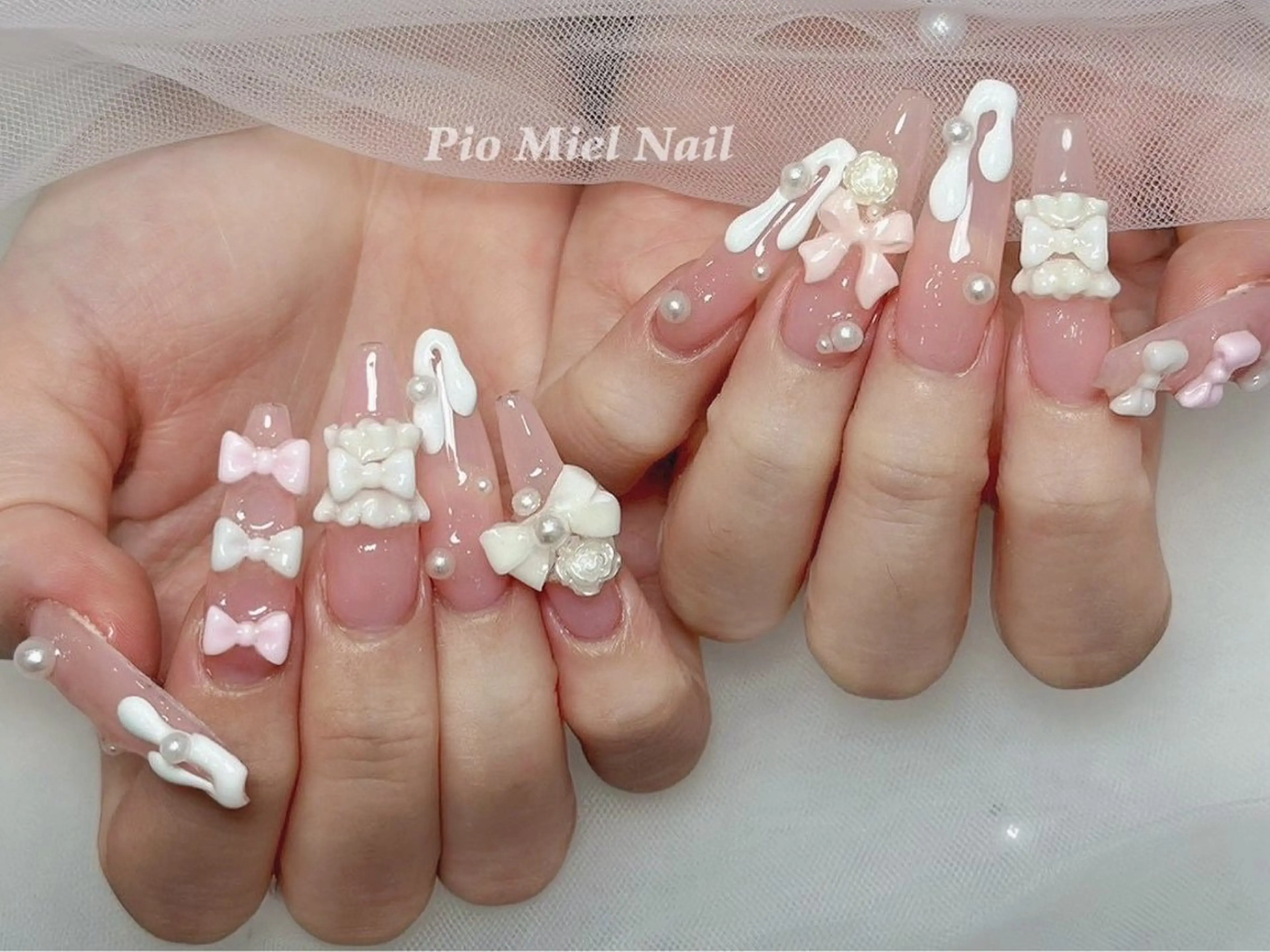 ネイル momo 長さだしのネイルデザイン