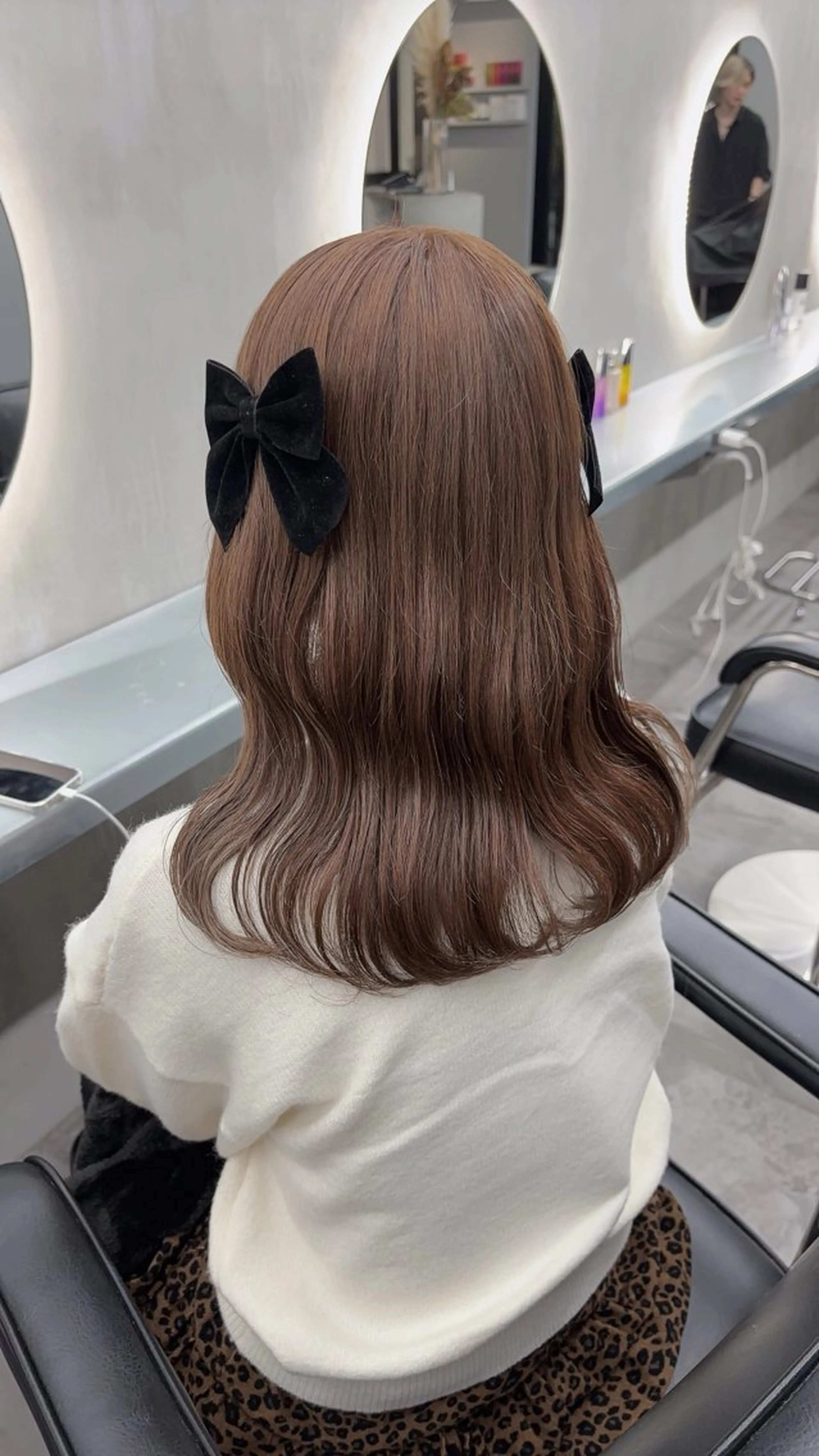 ミディアム ヘアカラー トリートメント ヘアセット ゆるふわ透明感カラー 🎀ほの/表参道のヘアスタイル