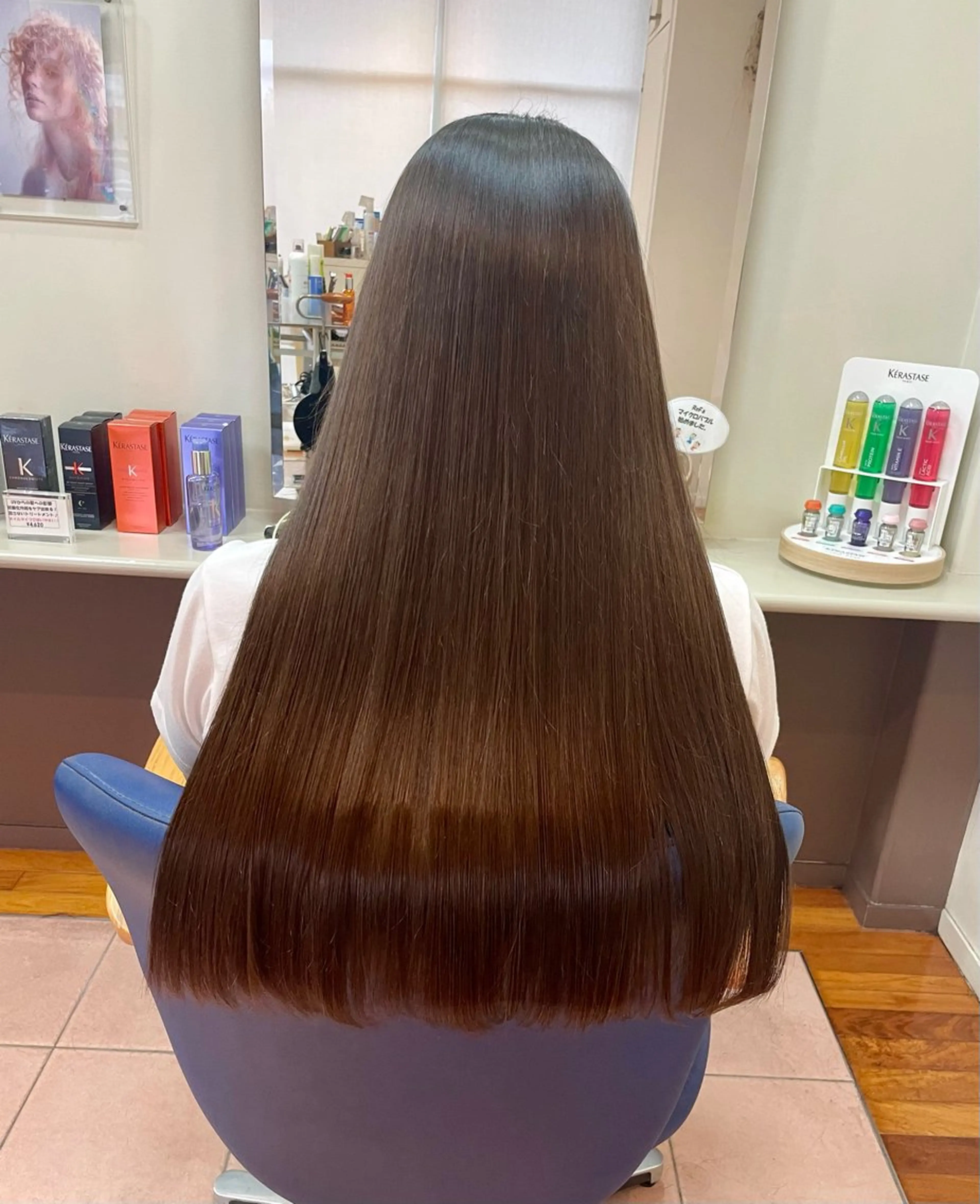 ロング ロング 縮毛矯正 attrice杉山 綾乃のヘアスタイル