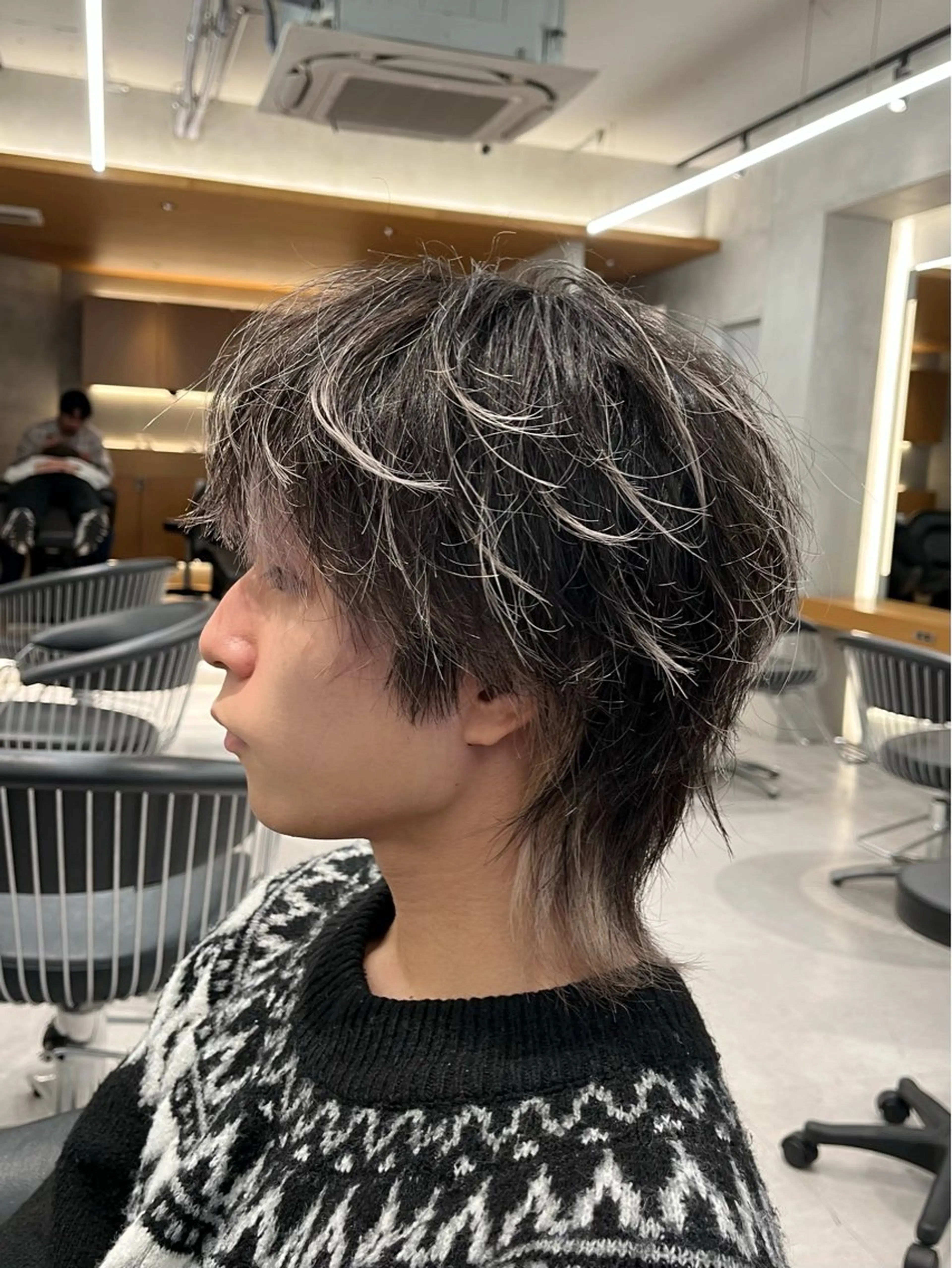 ショート カラー メンズ メンズブリーチ ブリーチ ブリーチカラー🌈 ウルフカット🐺のヘアスタイル