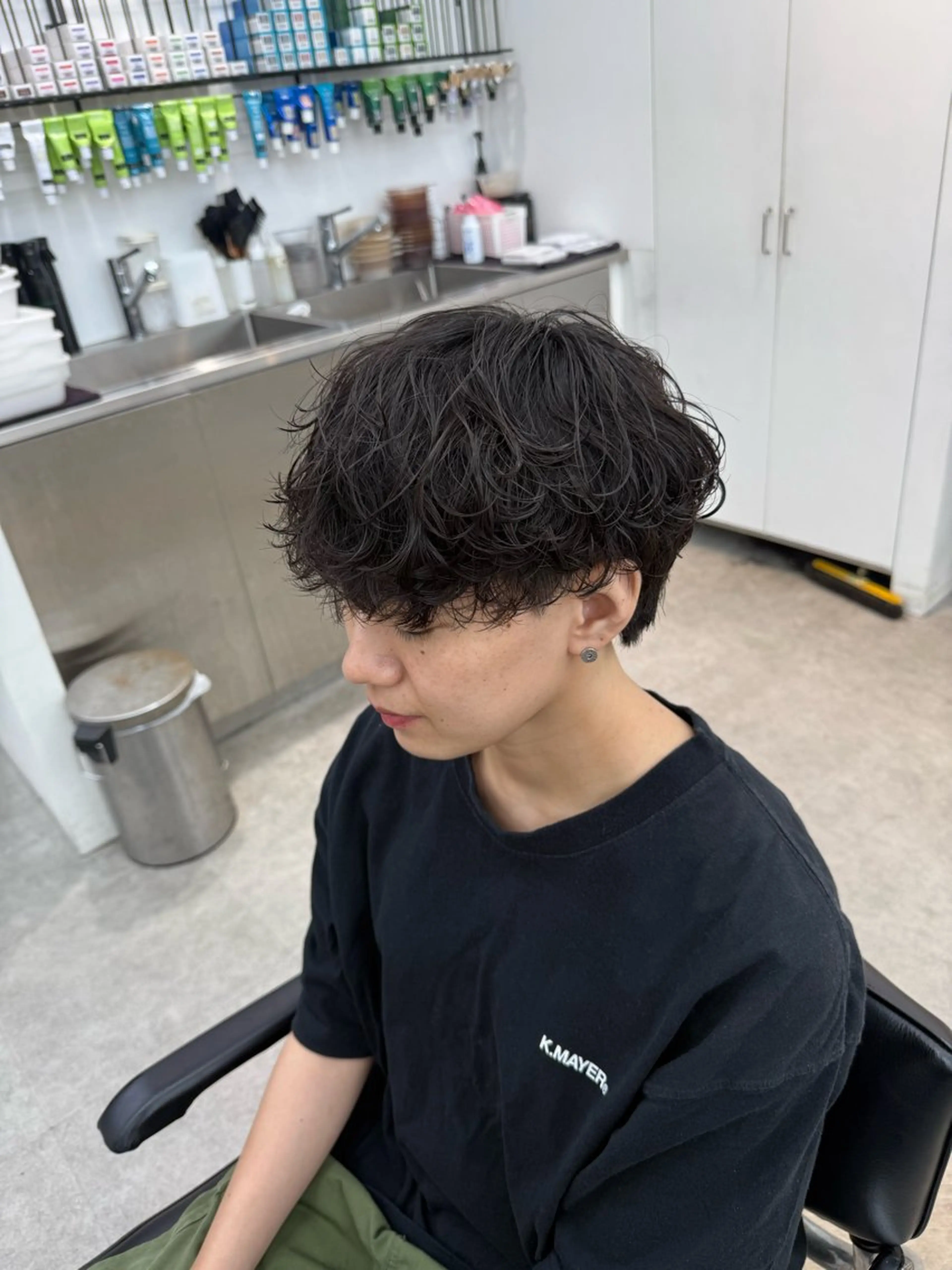 パーマ メンズ 深谷 侑亮のヘアスタイル