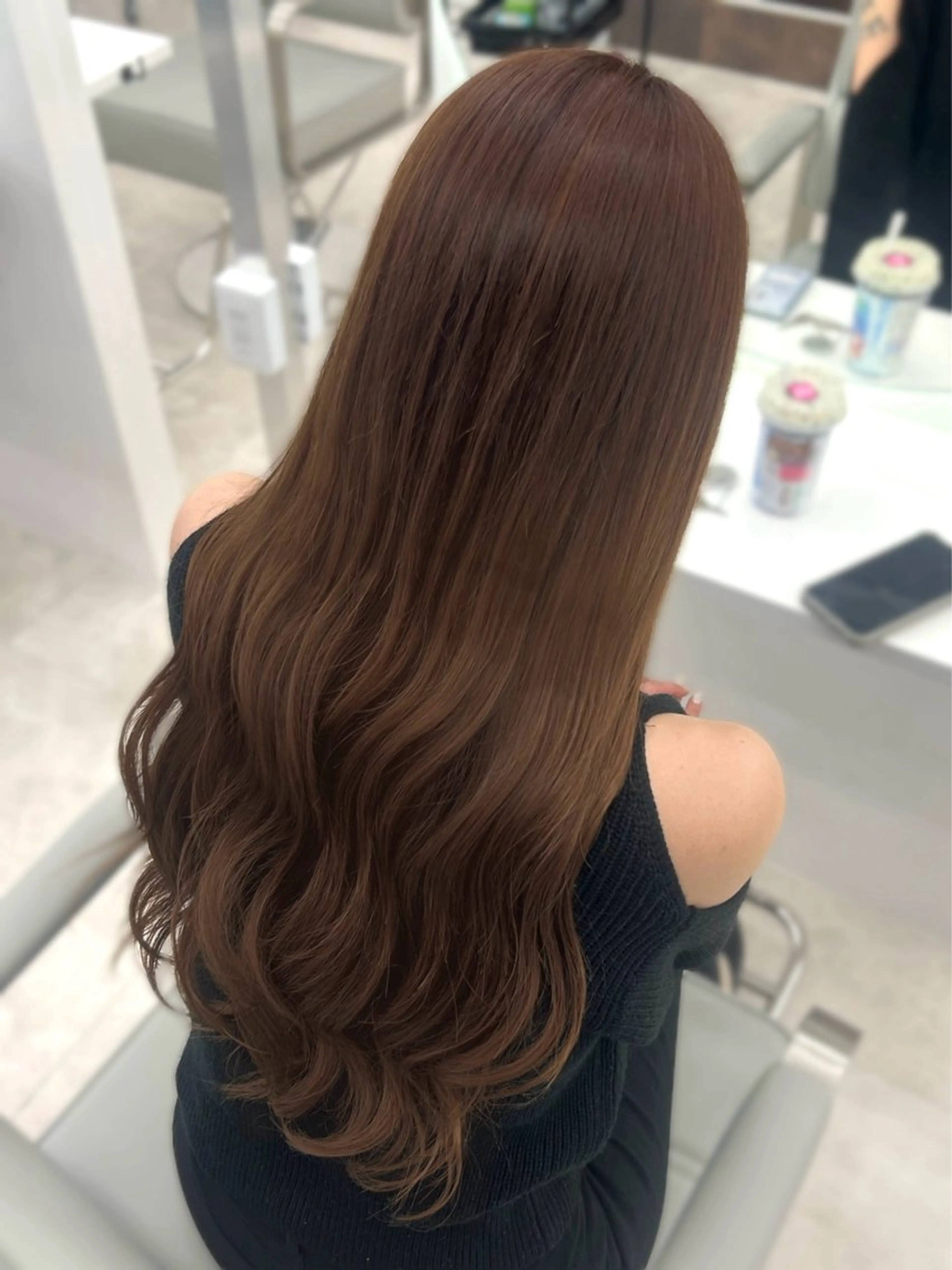 ロング カラー ヘアカラー トリートメント 武田 唯来のヘアスタイル